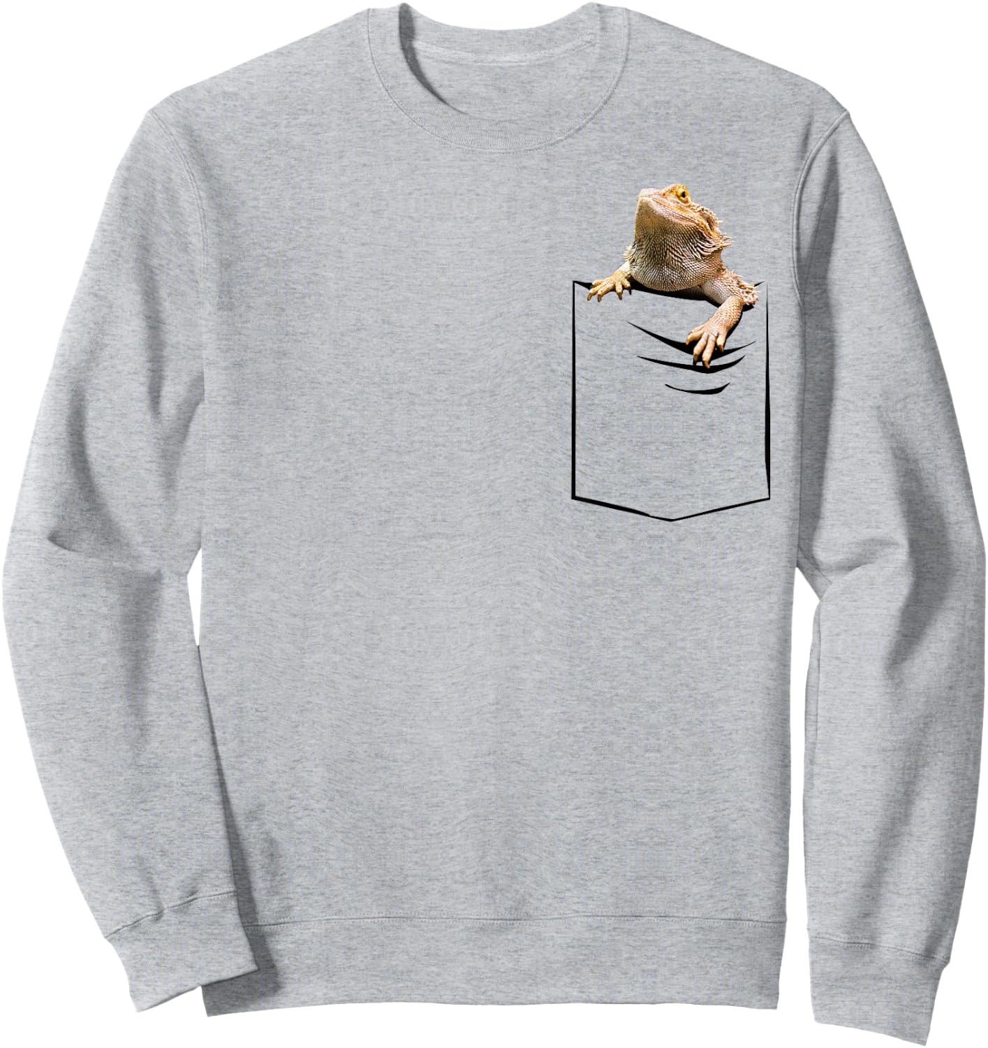 Funny Bearded Dragon In The Pocket Pogona Reptile Youth Sweatshirt - Sweatshirt | Ash