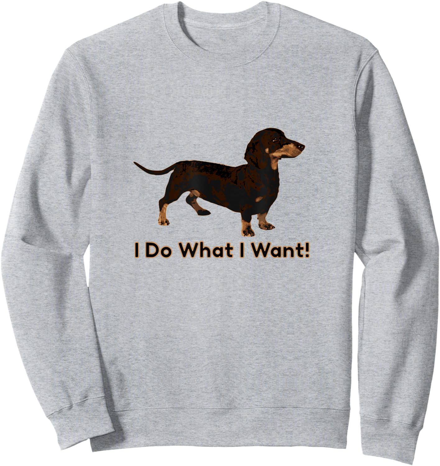 Cute Dachshund I Do What I Want Funny Wiener Dog Men Women Kids Sweatshirt - Sweatshirt | Ash