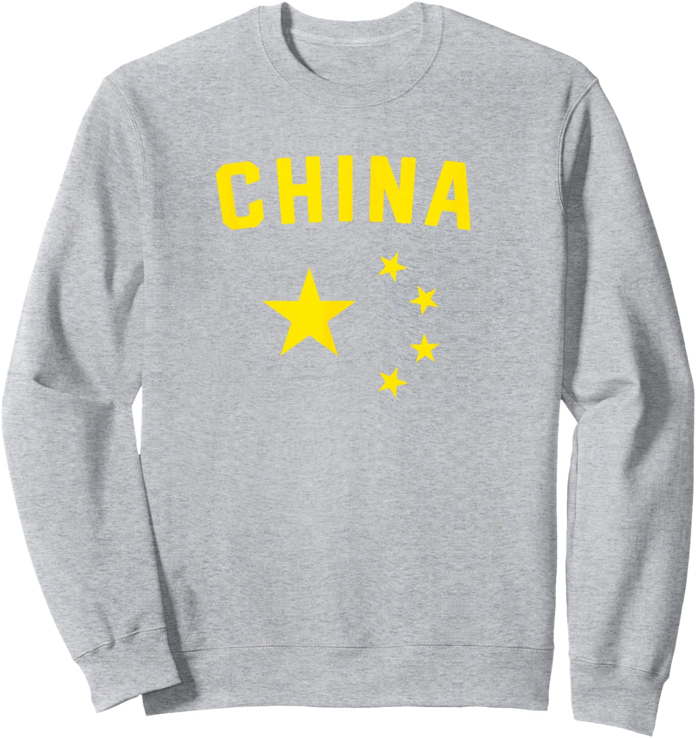 I Love China Minimalist Chinese Flag Sweatshirt - Sweatshirt | Ash