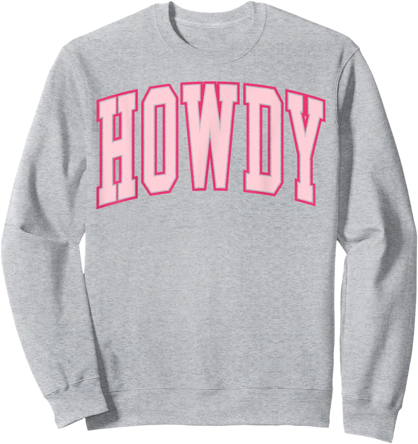 Preppy Cowgirl Varsity Pink Howdy Southern Western Girl Sweatshirt - Sweatshirt | Ash