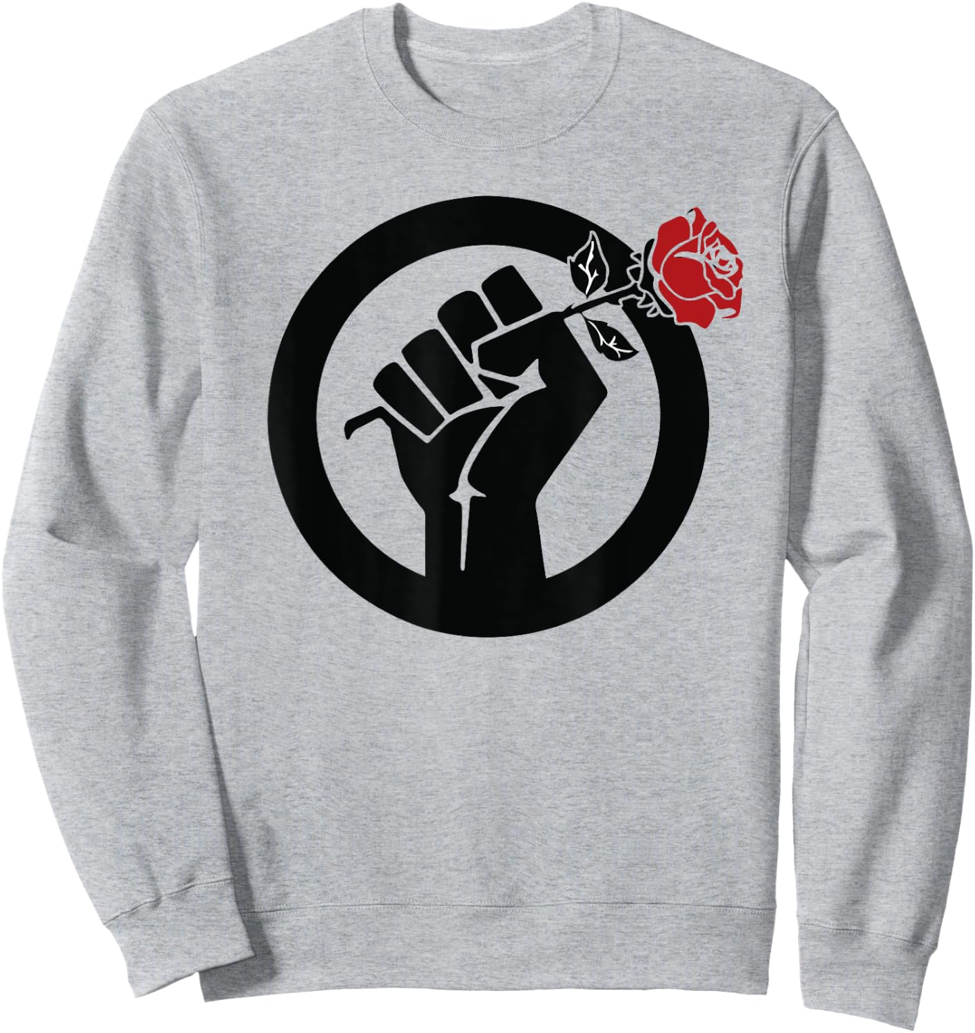 DSA Rose Resist Fist Sweatshirt - Sweatshirt | Ash