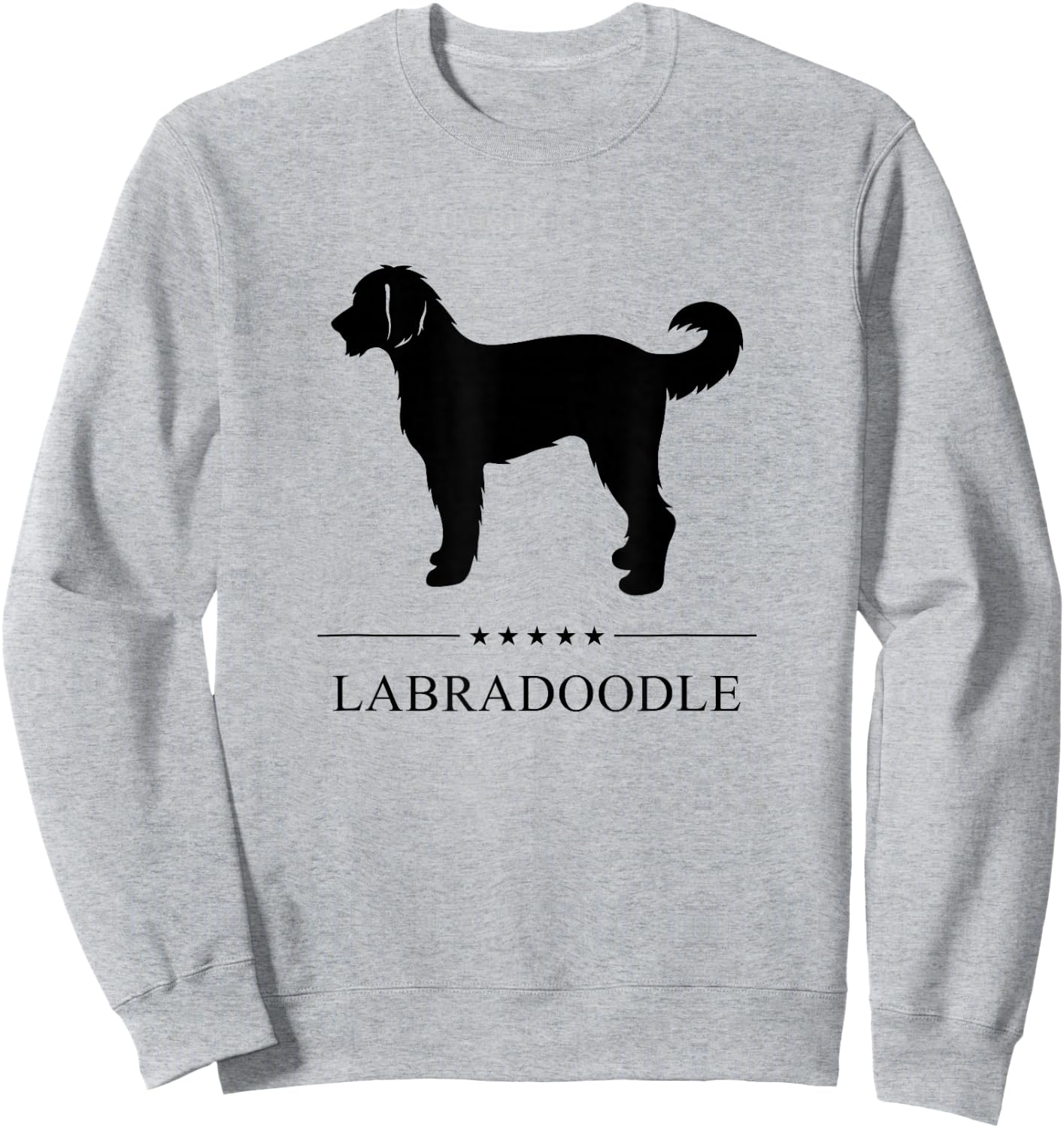 Labradoodle Black Silhouette Sweatshirt - Sweatshirt | Ash