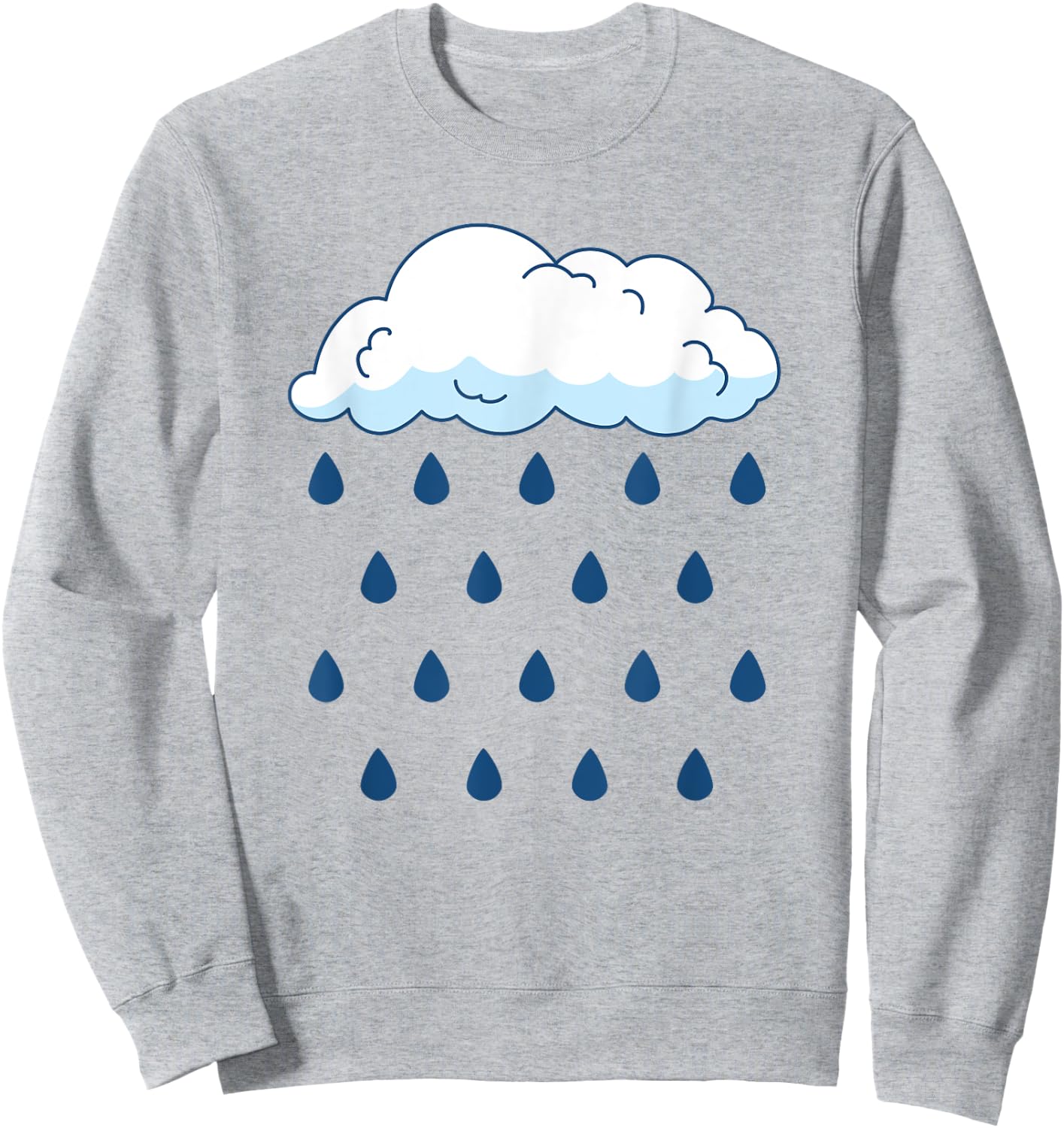 White Cloud Rain Drop Costume Christmas Halloween Sweatshirt - Sweatshirt | Ash