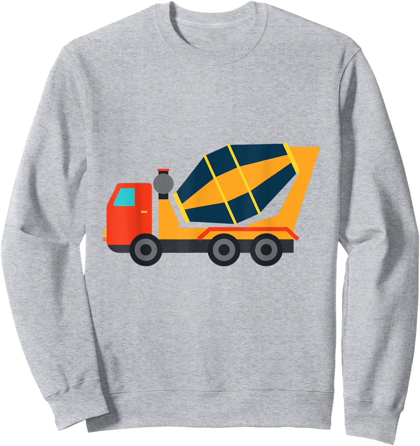 Concrete Mixer Truck for Kids Cement Truck Sweatshirt - Sweatshirt | Ash