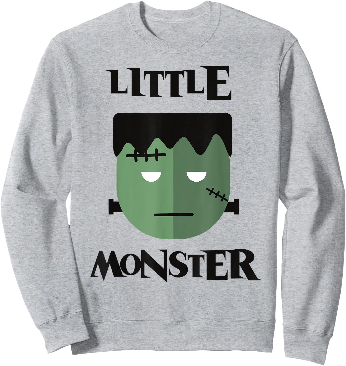 Halloween Little Monsters Frankenstein Kids T Shirt Spooky Sweatshirt - Sweatshirt | Ash