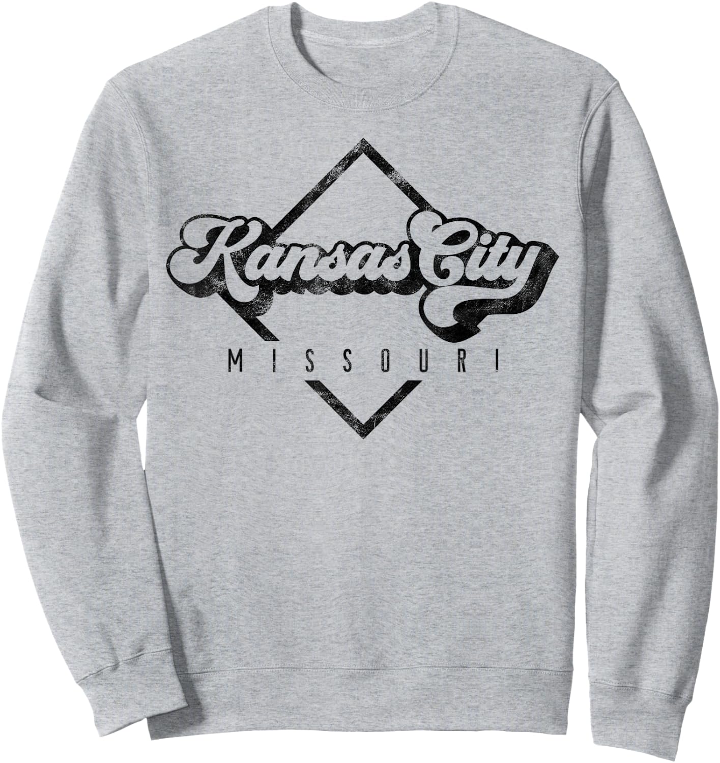 Vintage Kansas City Missouri Distressed Retro 70s 80s Sweatshirt - Sweatshirt | Ash