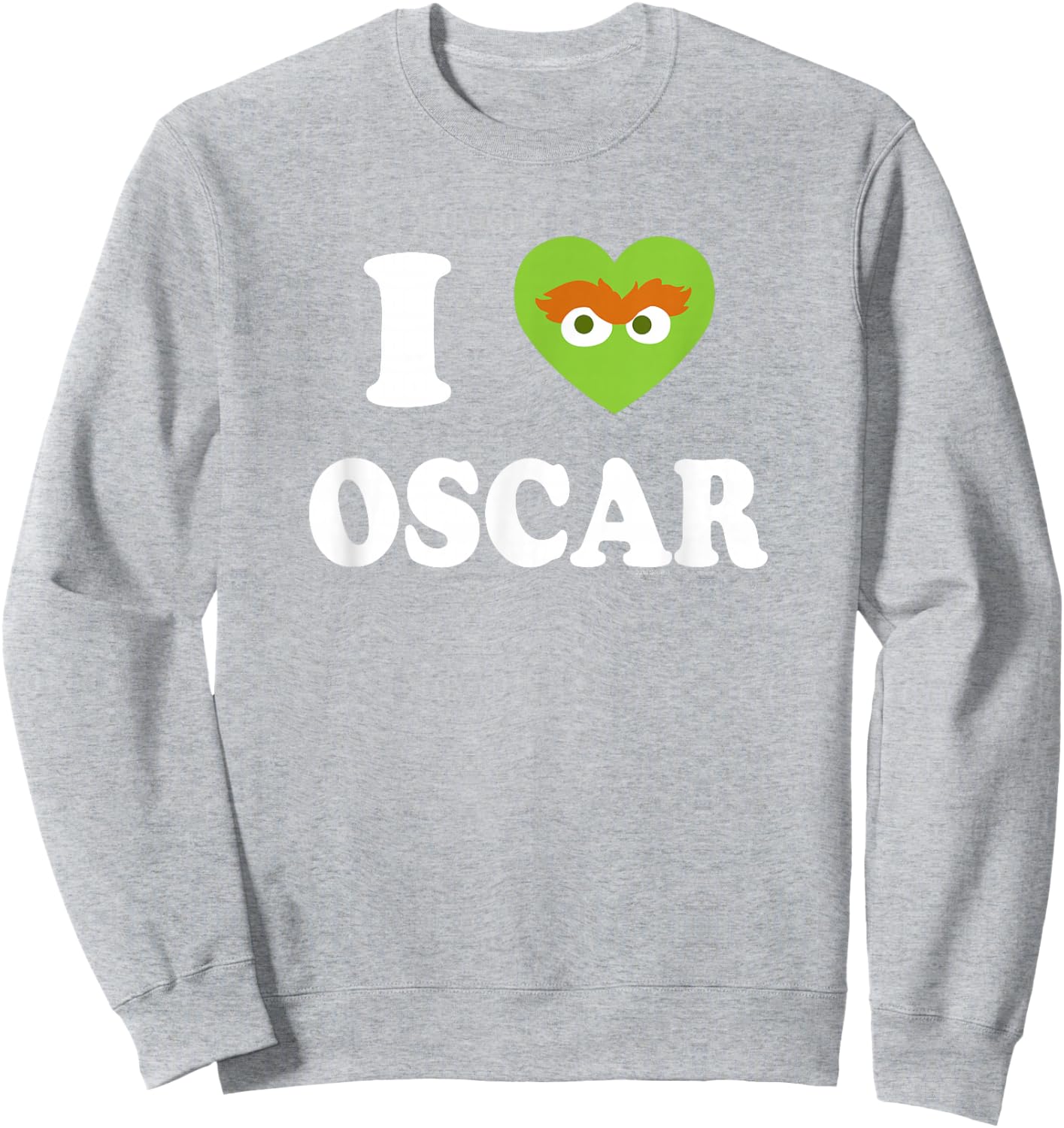 Sesame Street I Heart Oscar The Grouch Sweatshirt - Sweatshirt | Ash