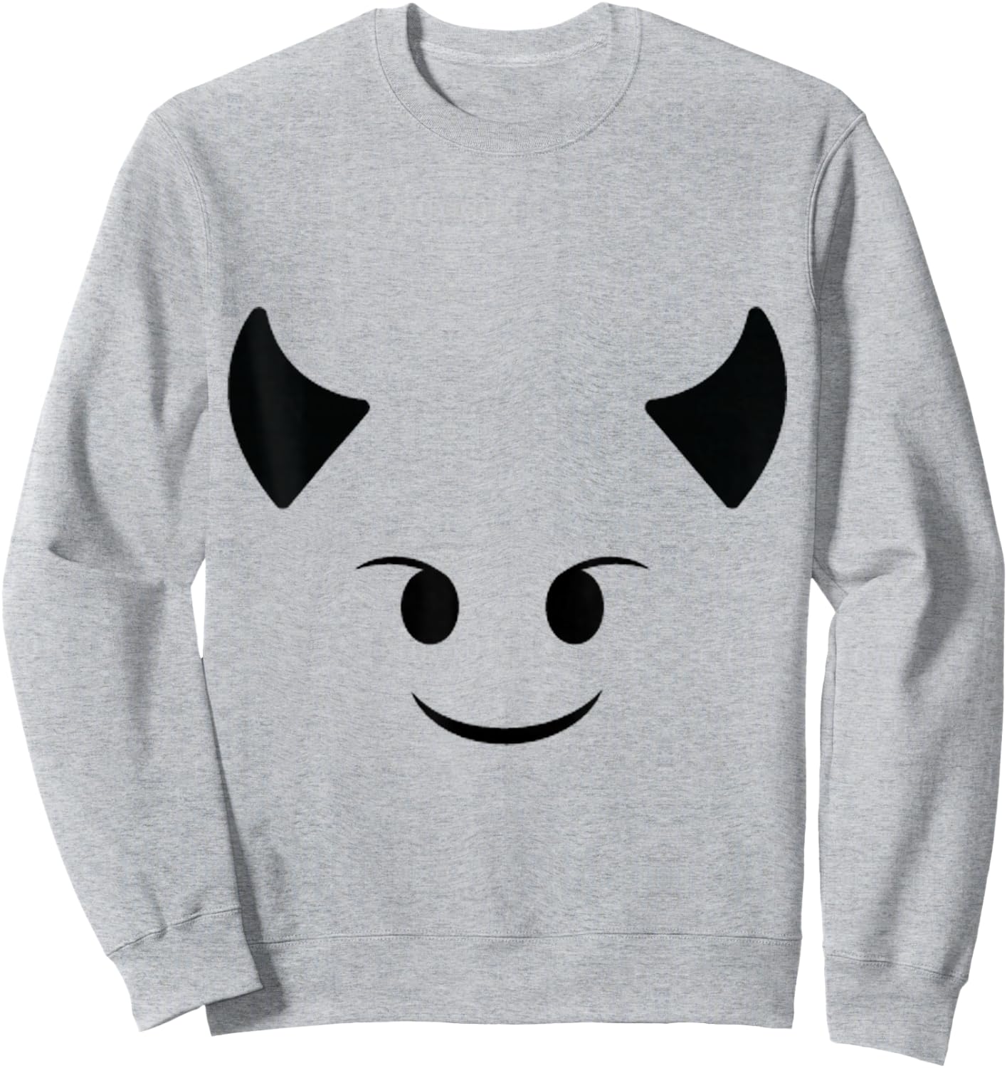 Devil Emoticon Costume Devil Emoticon Shirt Red Halloween Sweatshirt - Sweatshirt | Ash