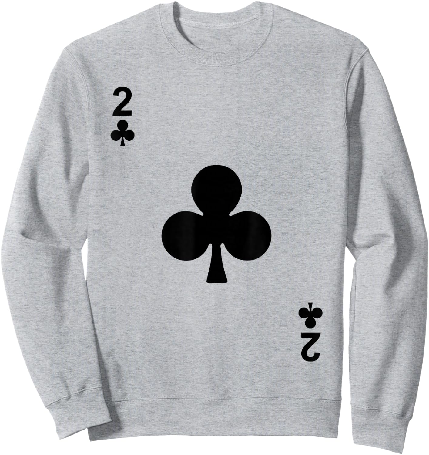 Two of Clubs 2 Blackjack Playing Cards Sweatshirt - Sweatshirt | Ash
