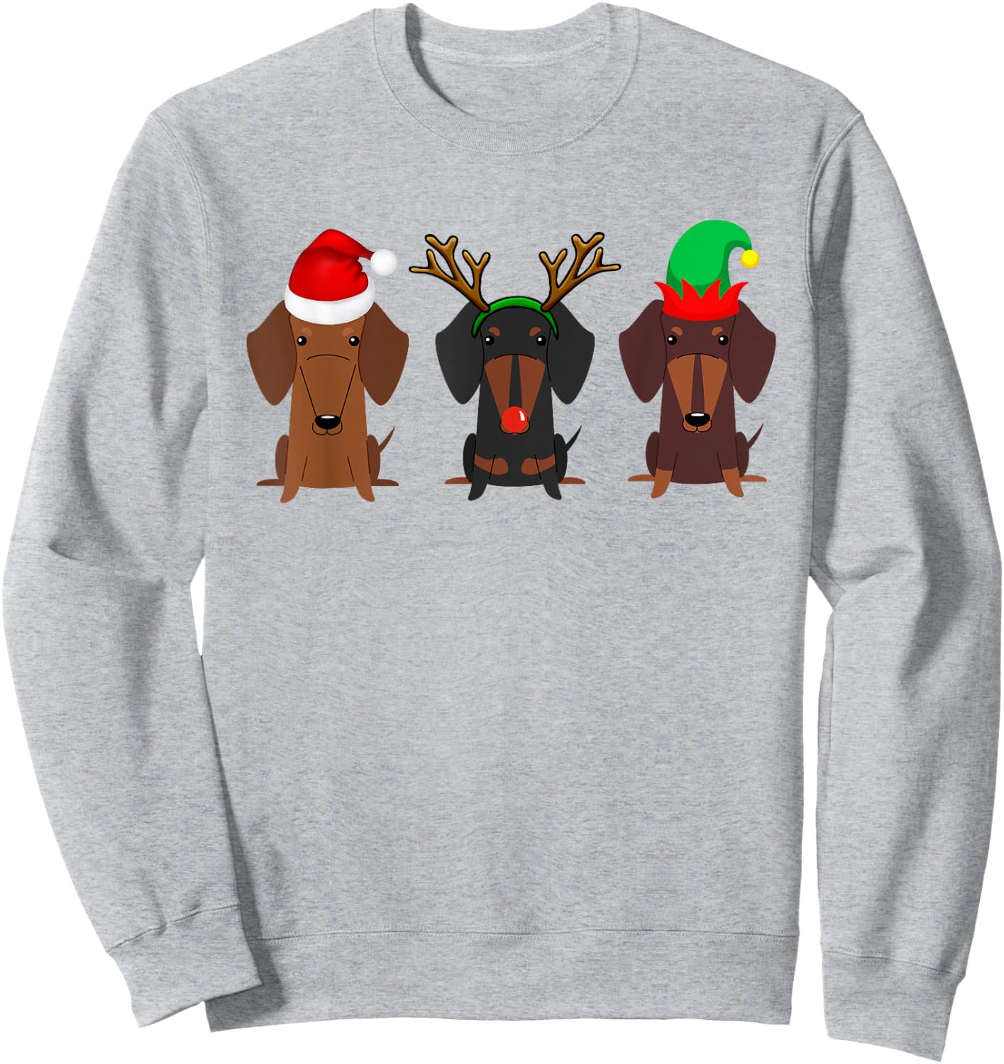 Dachshund Christmas Mom Women Weiner dog gift Sweatshirt - Sweatshirt | Ash
