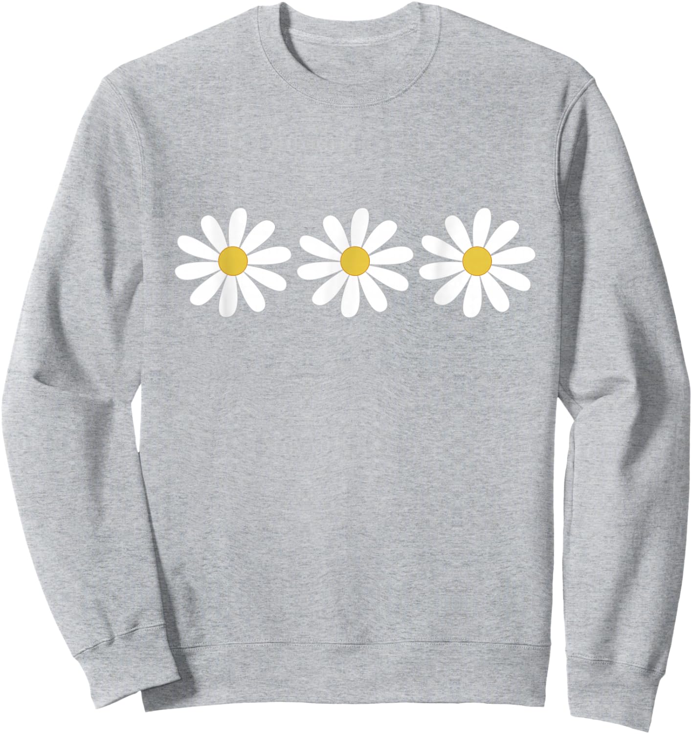 3 Simple but Pretty Daisy Flower Sweatshirt - Sweatshirt | Ash