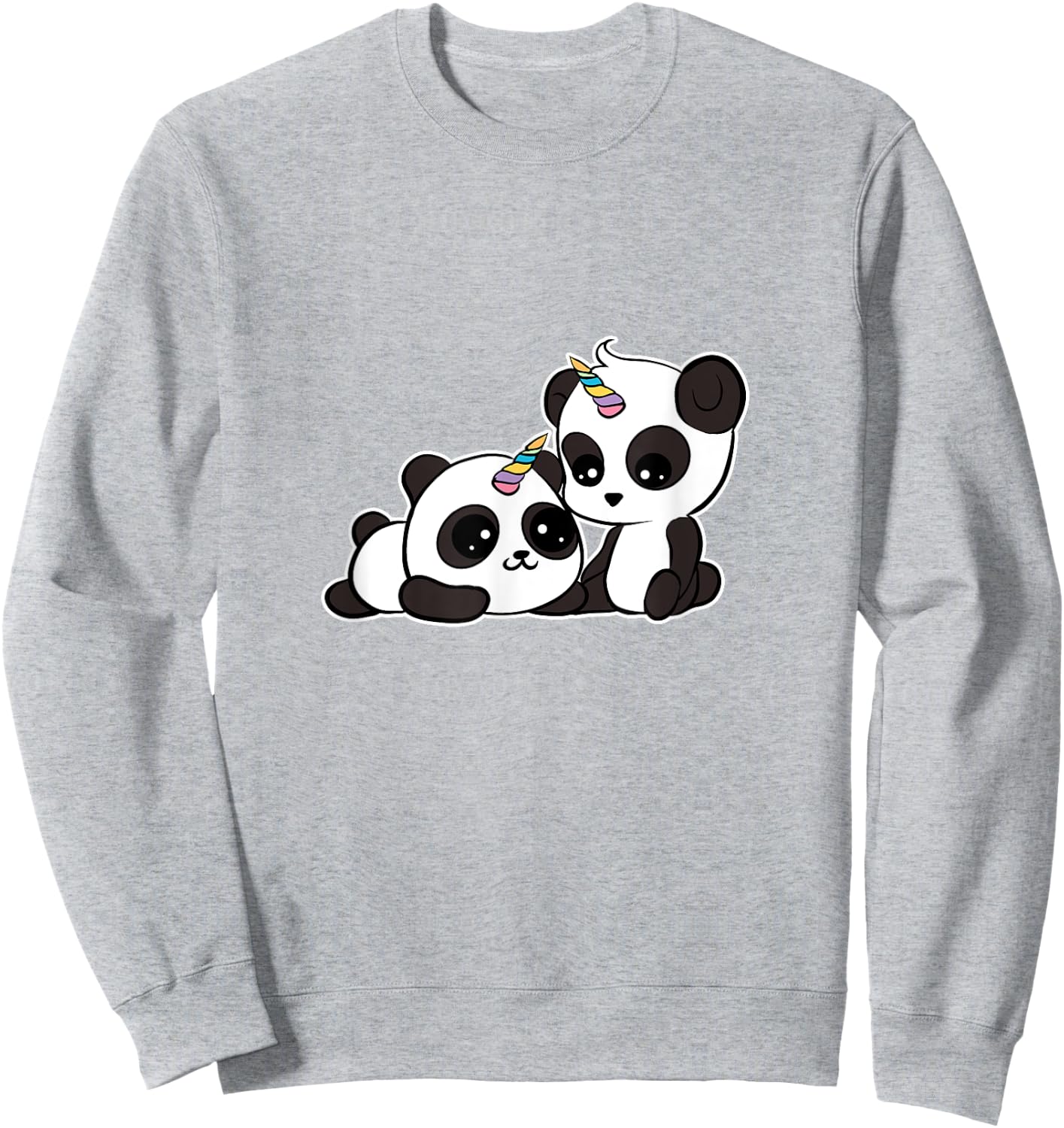Kawaii Panda Unicorn Pandacorn Lover Sweatshirt - Sweatshirt | Ash