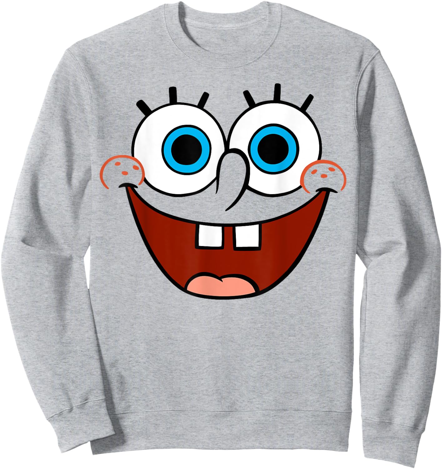 Spongebob SquarePants Large Smiling Face Sweatshirt - Sweatshirt | Ash