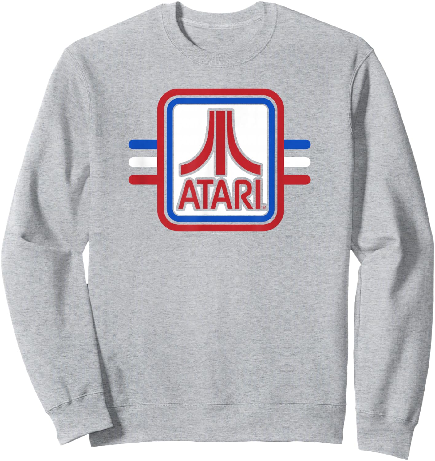 Atari Red White Blue American USA Flag Retro Video Game Sweatshirt - Sweatshirt | Ash