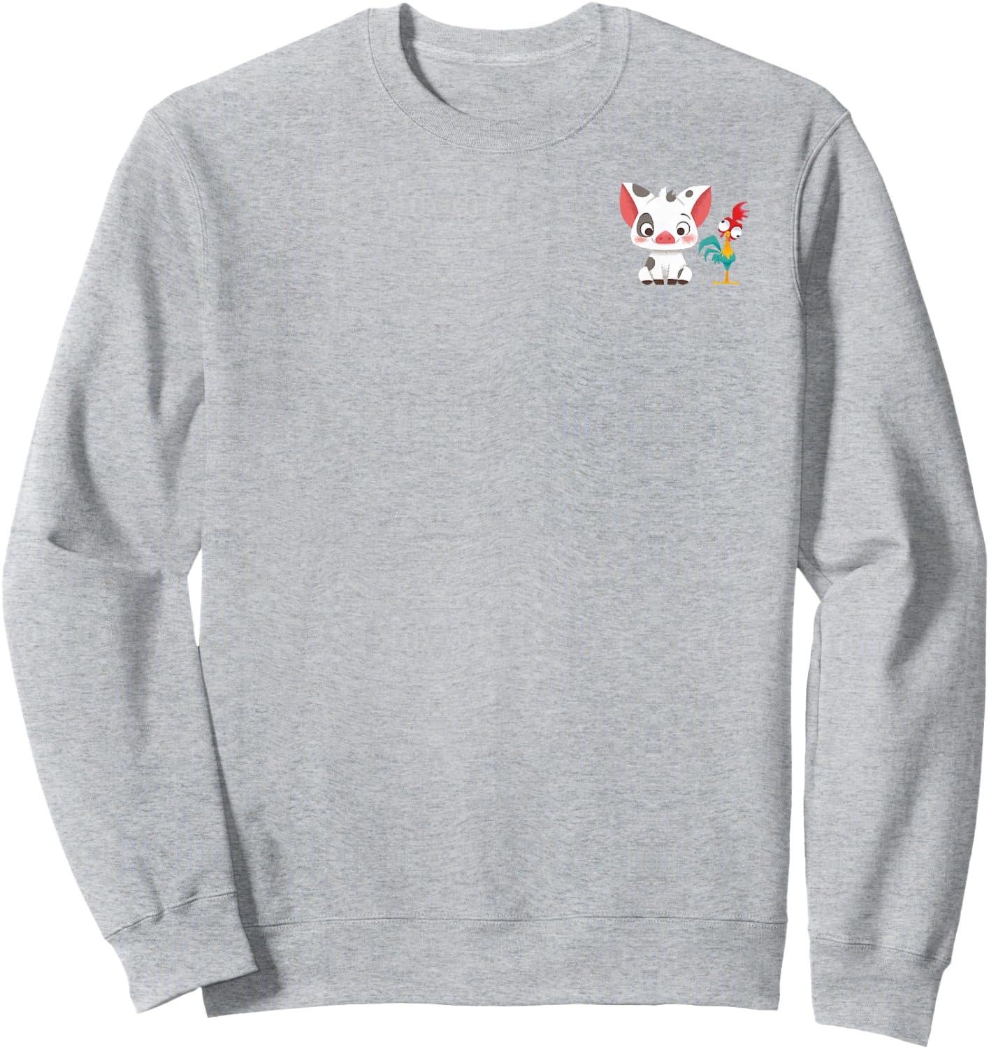 Disney Moana HEI HEI & Pua Cute Duo Left Chest Icons Sweatshirt - Sweatshirt | Ash