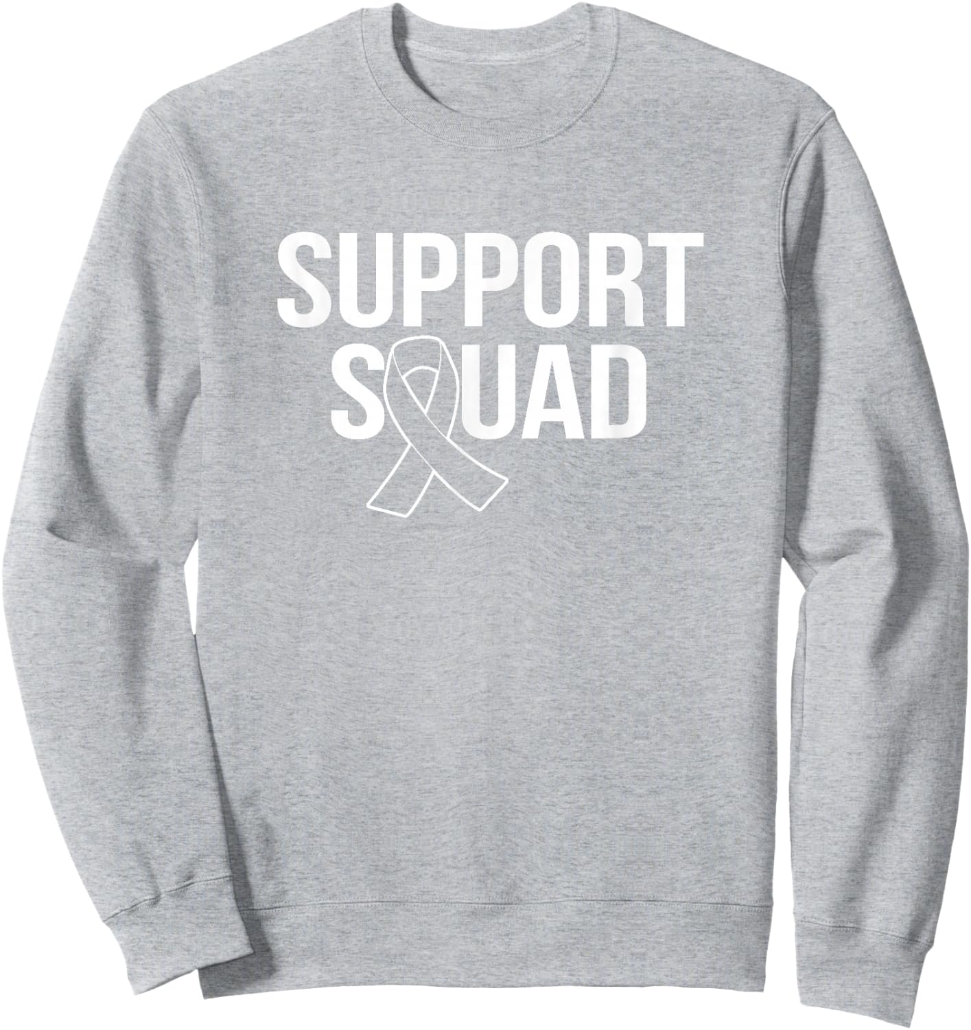 Support Squad Breast Cancer Awareness Month Pink Sweatshirt - Sweatshirt | Ash
