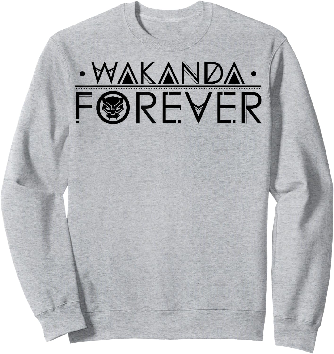 Marvel Black Panther Wakanda Forever Chest Graphic Sweatshirt - Sweatshirt | Ash