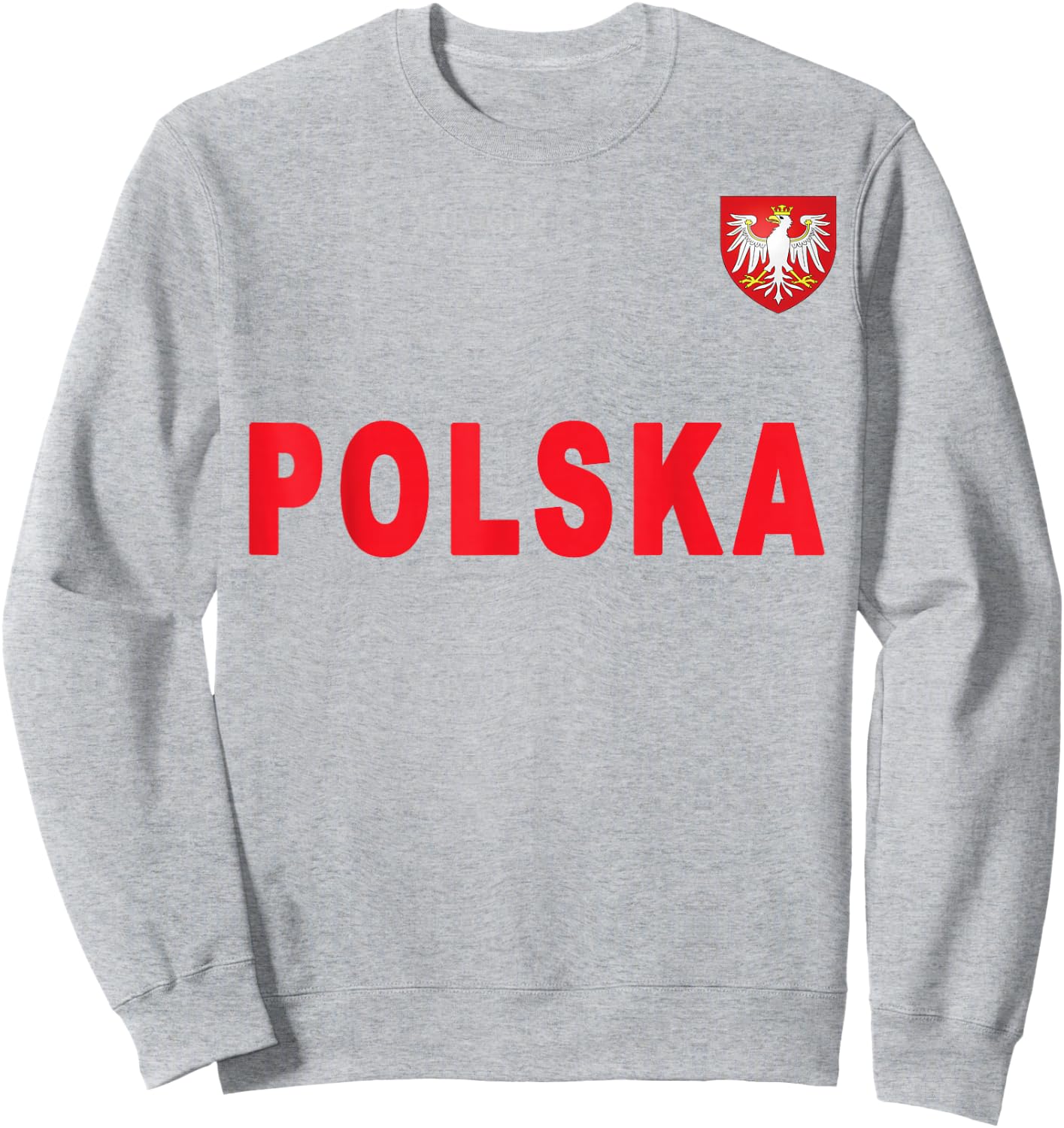 Polska - Polish National Red Text Sweatshirt - Sweatshirt | Ash