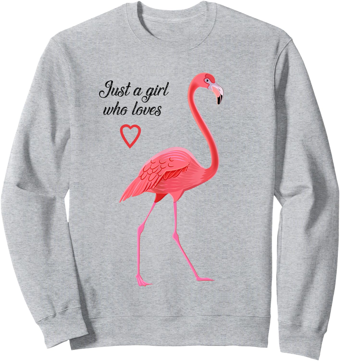 Just A Girl Who Loves Flamingos Sweatshirt - Sweatshirt | Ash
