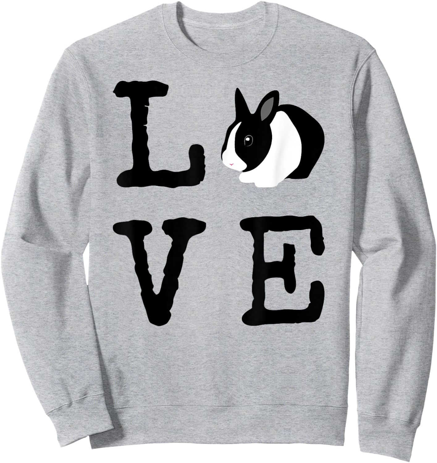 Love Bunny Animal Dutch Rabbit Sweatshirt - Sweatshirt | Ash