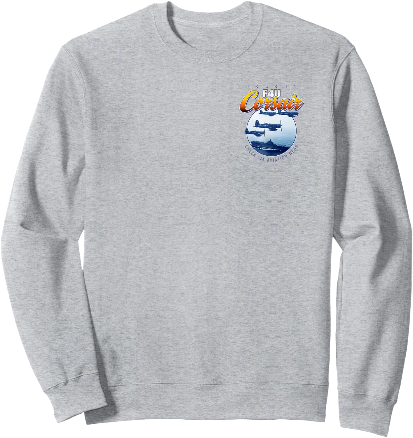 F4U Corsair Pirate of the Pacific 2 Sided Sweatshirt - Sweatshirt | Ash