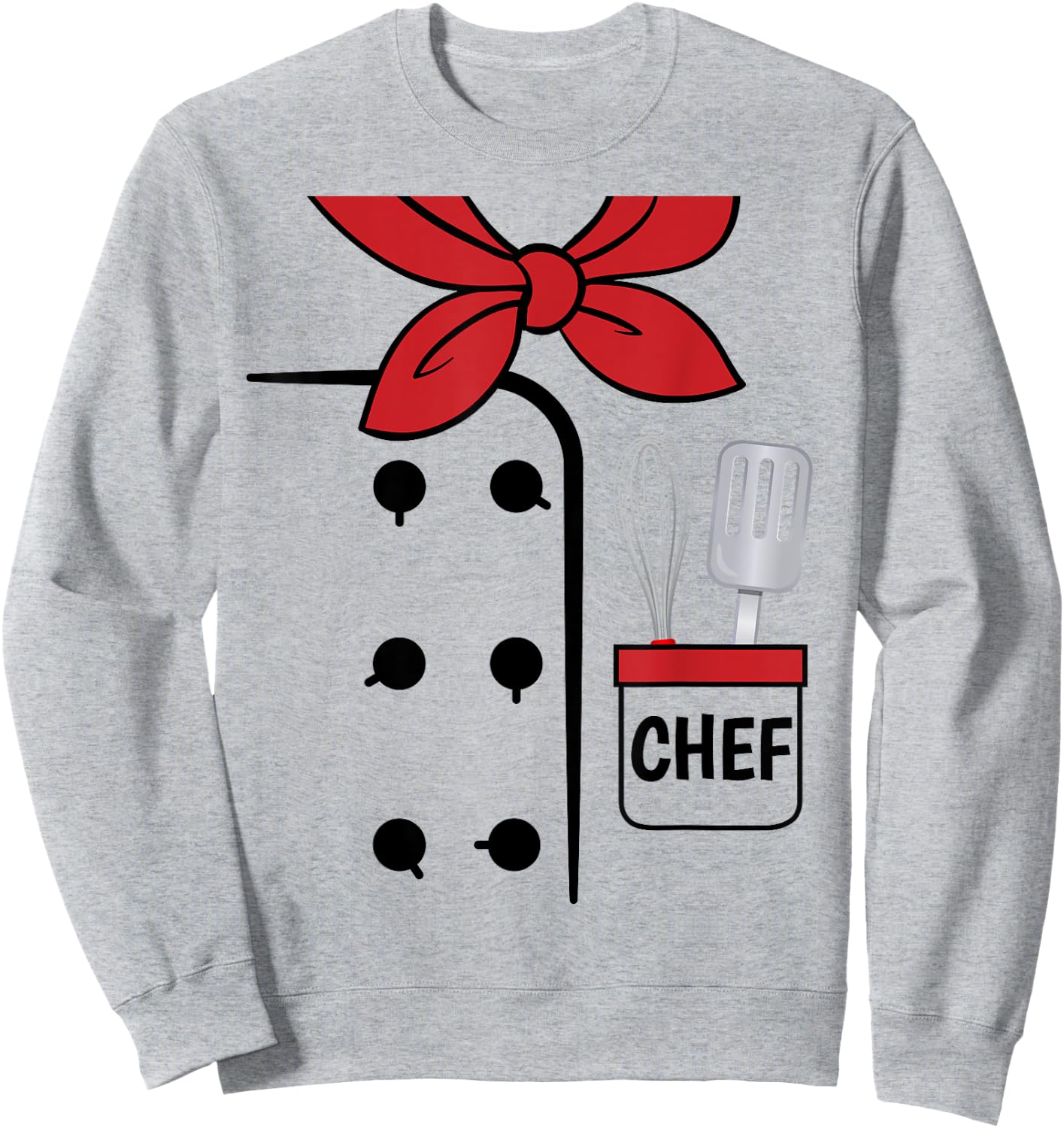 Cook Chef Coat Costume Funny Halloween Shirt Kids Adults Sweatshirt - Sweatshirt | Ash