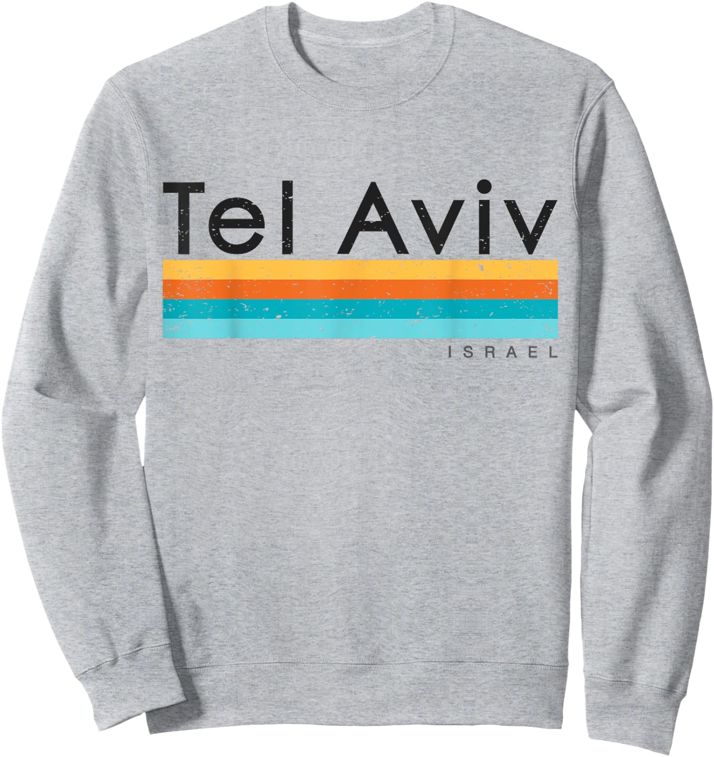 Vintage Retro Tel Aviv Israel Design Sweatshirt - Sweatshirt | Ash