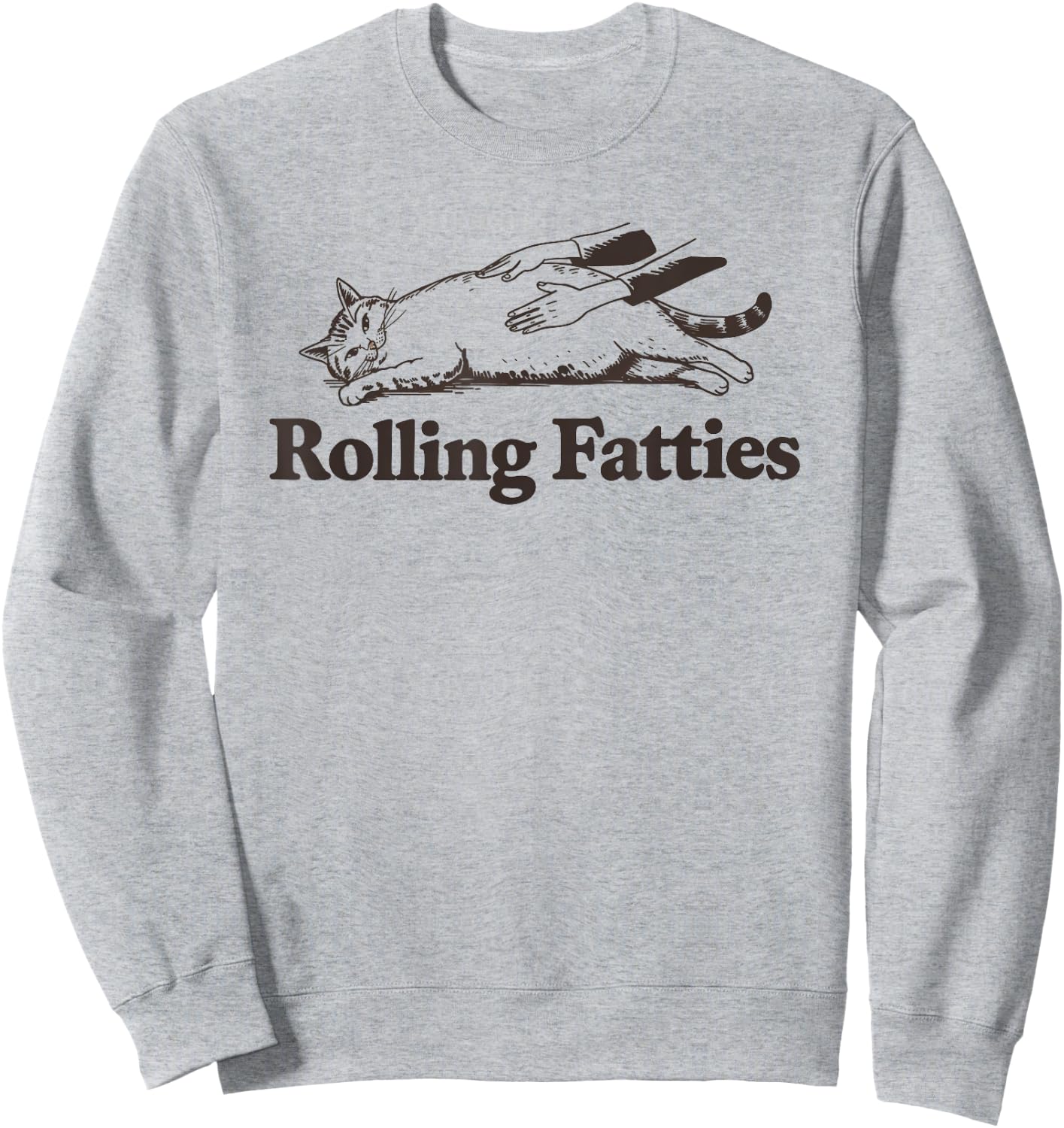 Adults Cat Lover Grey Small Classic Fit Short Sleeve Sweatshirt - Sweatshirt | Ash