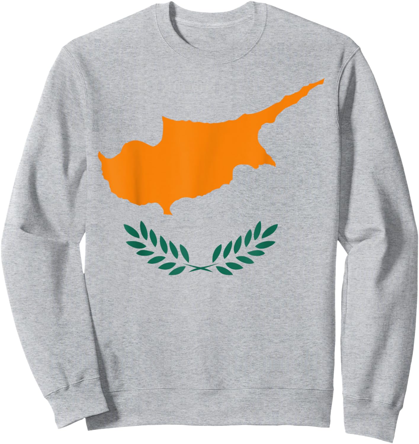 Cool Cyprus Cypriot Flag National Team Pride Print Sweatshirt - Sweatshirt | Ash