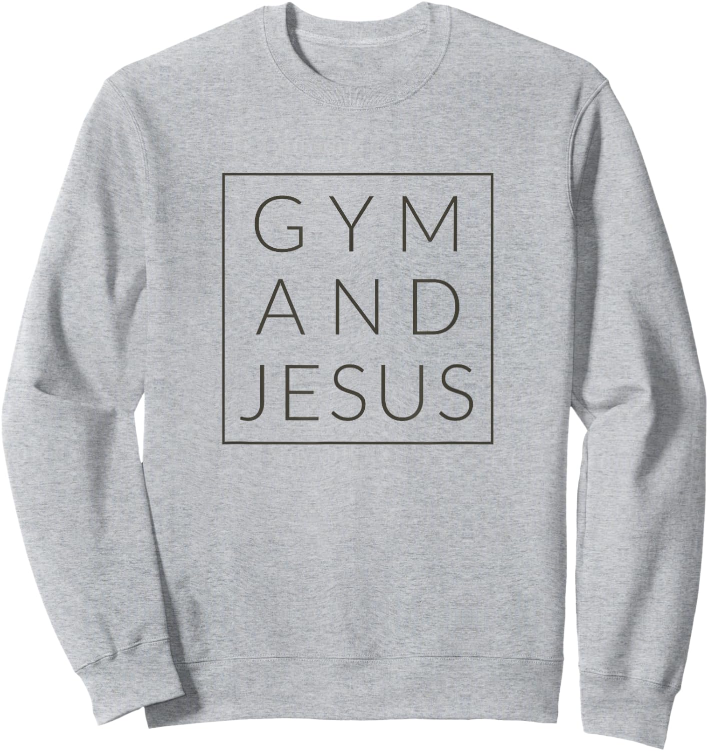 Gym and Jesus, Christian Workout, Fun Modern Fitness Sweatshirt - Sweatshirt | Ash