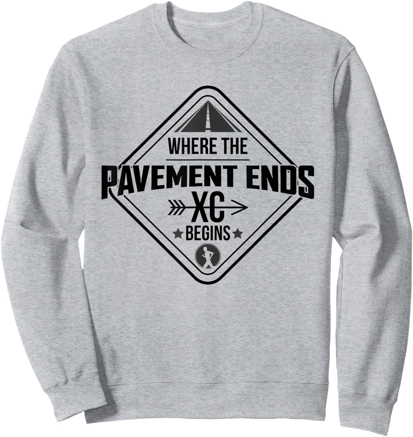 XC Cross Cross Country running Shirts Sweatshirt - Sweatshirt | Ash