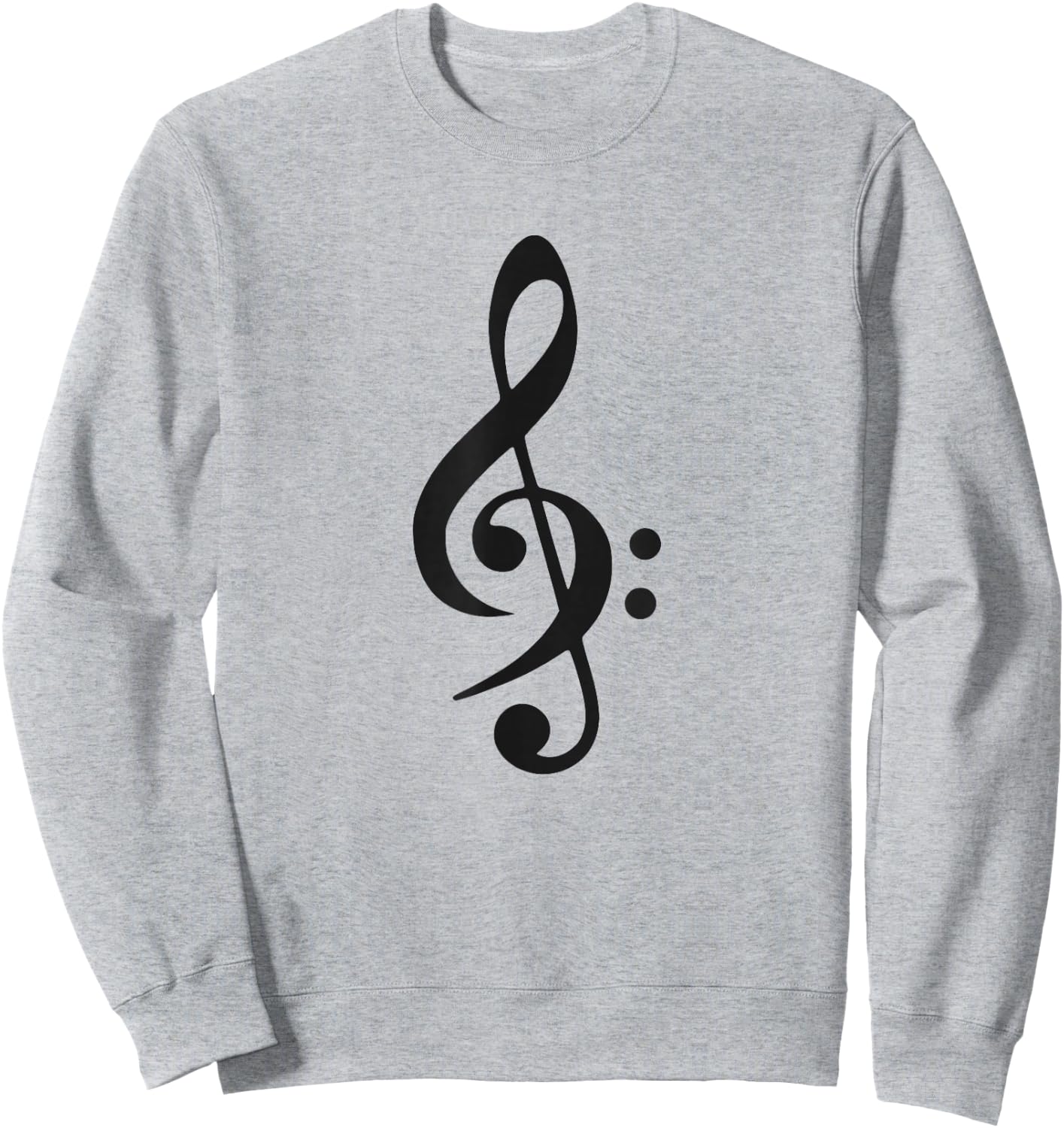 Bass Clef Cross Treble Clef Music Keys Sweatshirt - Sweatshirt | Ash