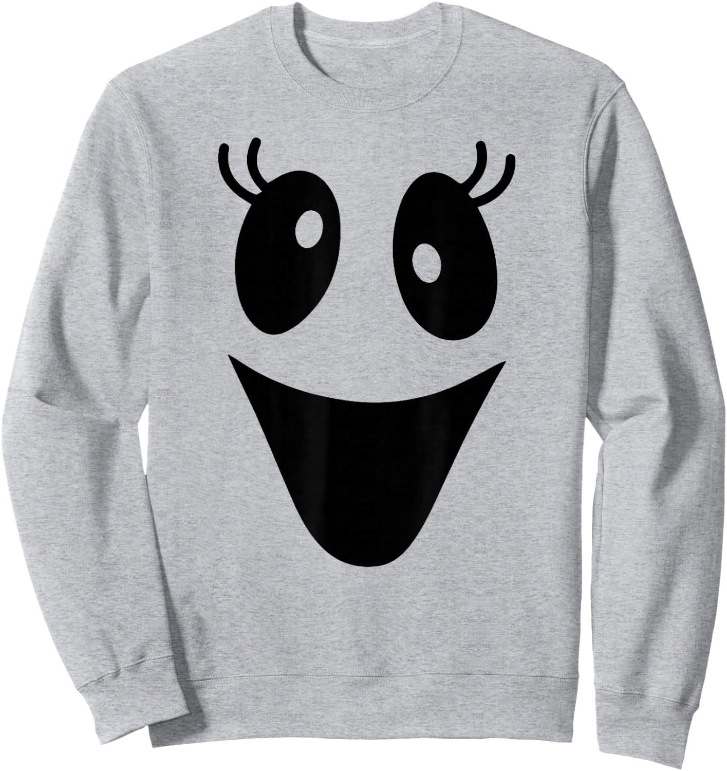 Cute Female Ghost Face Outfit for Halloween Costumes Sweatshirt - Sweatshirt | Ash