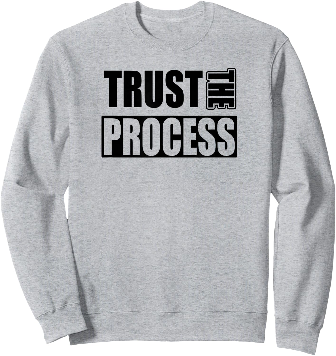 TRUST THE PROCESS C604 Gym T Shirt Workout Fitness MMA Sweatshirt - Sweatshirt | Ash