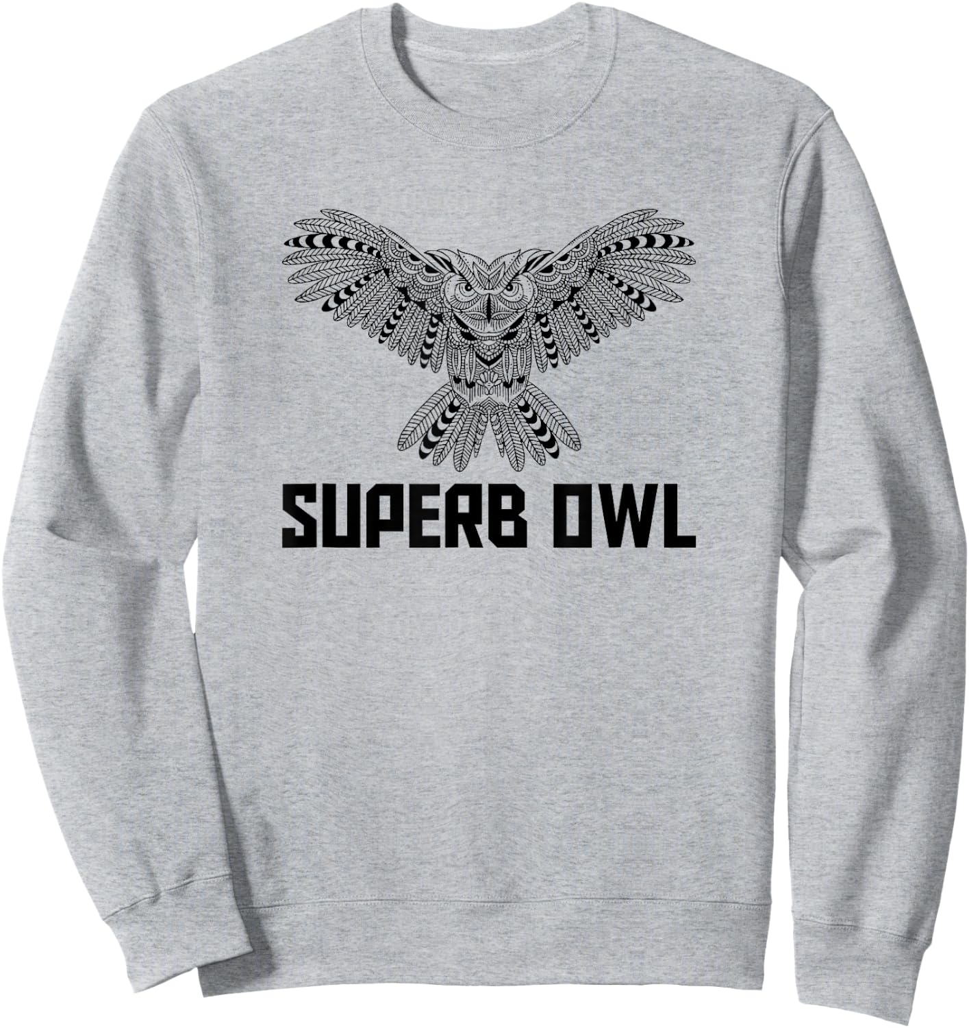 The Feather Superb Owl Shirt - Owl Bird Shirt Sweatshirt - Sweatshirt | Ash