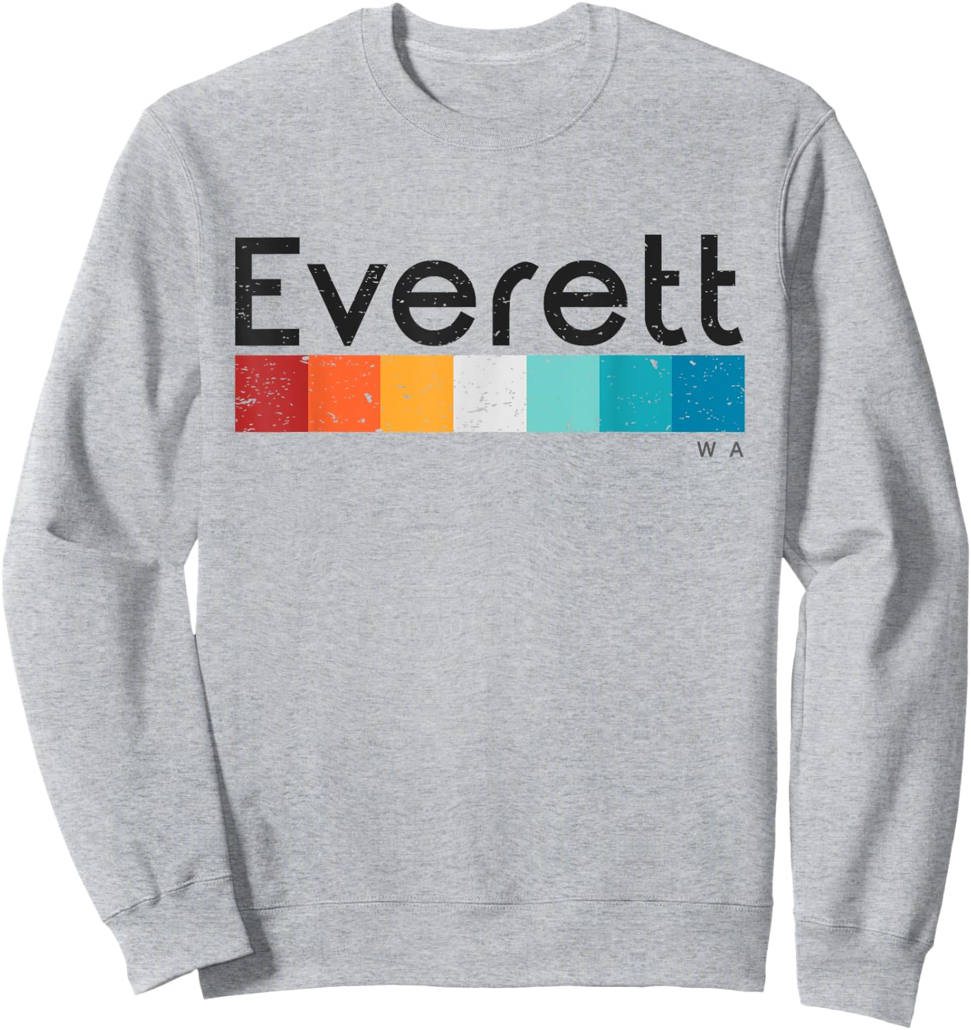 Vintage Everett WA 1980s Retro Design Sweatshirt - Sweatshirt | Ash
