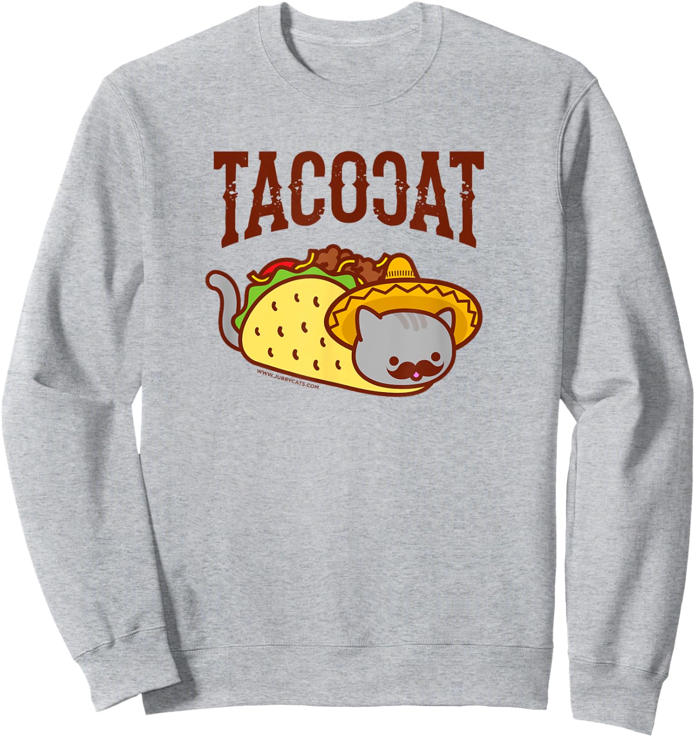 Funny Cat - Mexican Taco Cat Women Girls Kids Sweatshirt - Sweatshirt | Ash