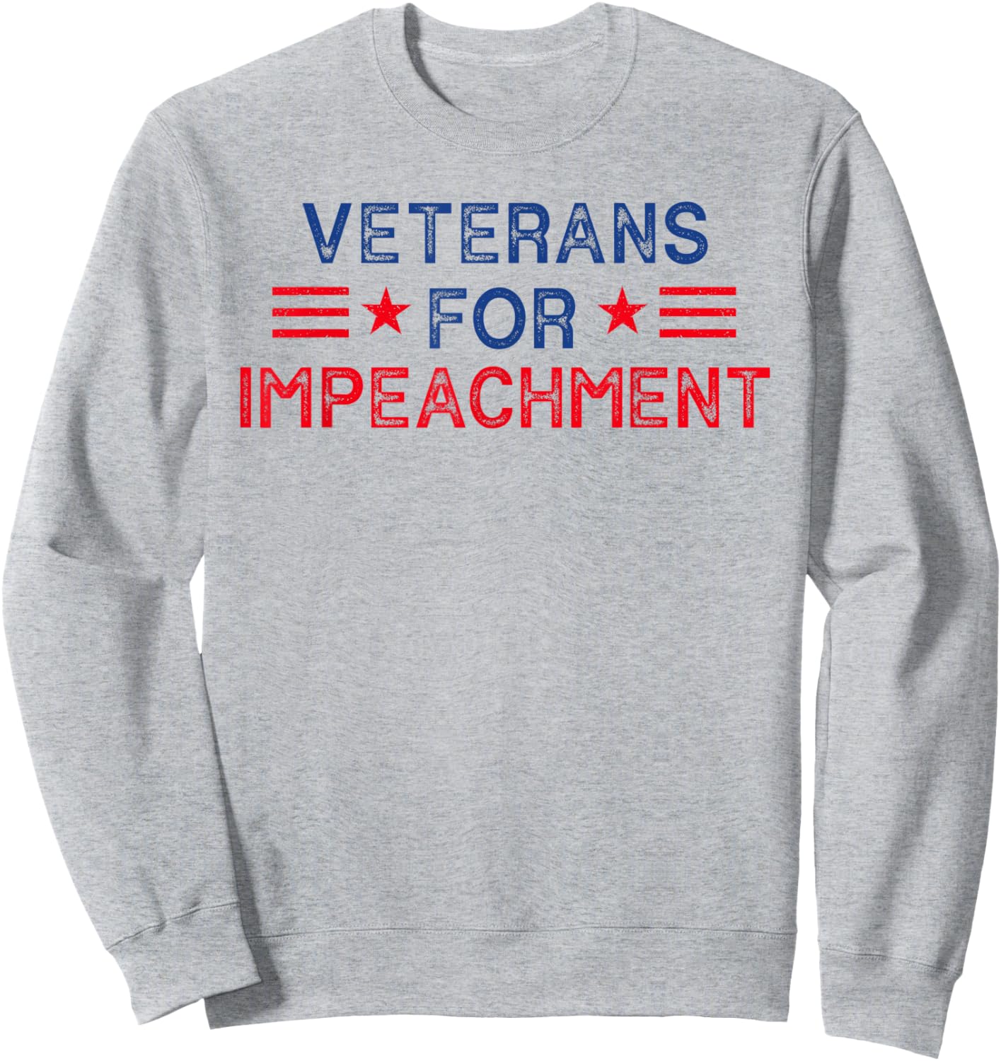 Veterans For Impeachment Vintage Sweatshirt - Sweatshirt | Ash