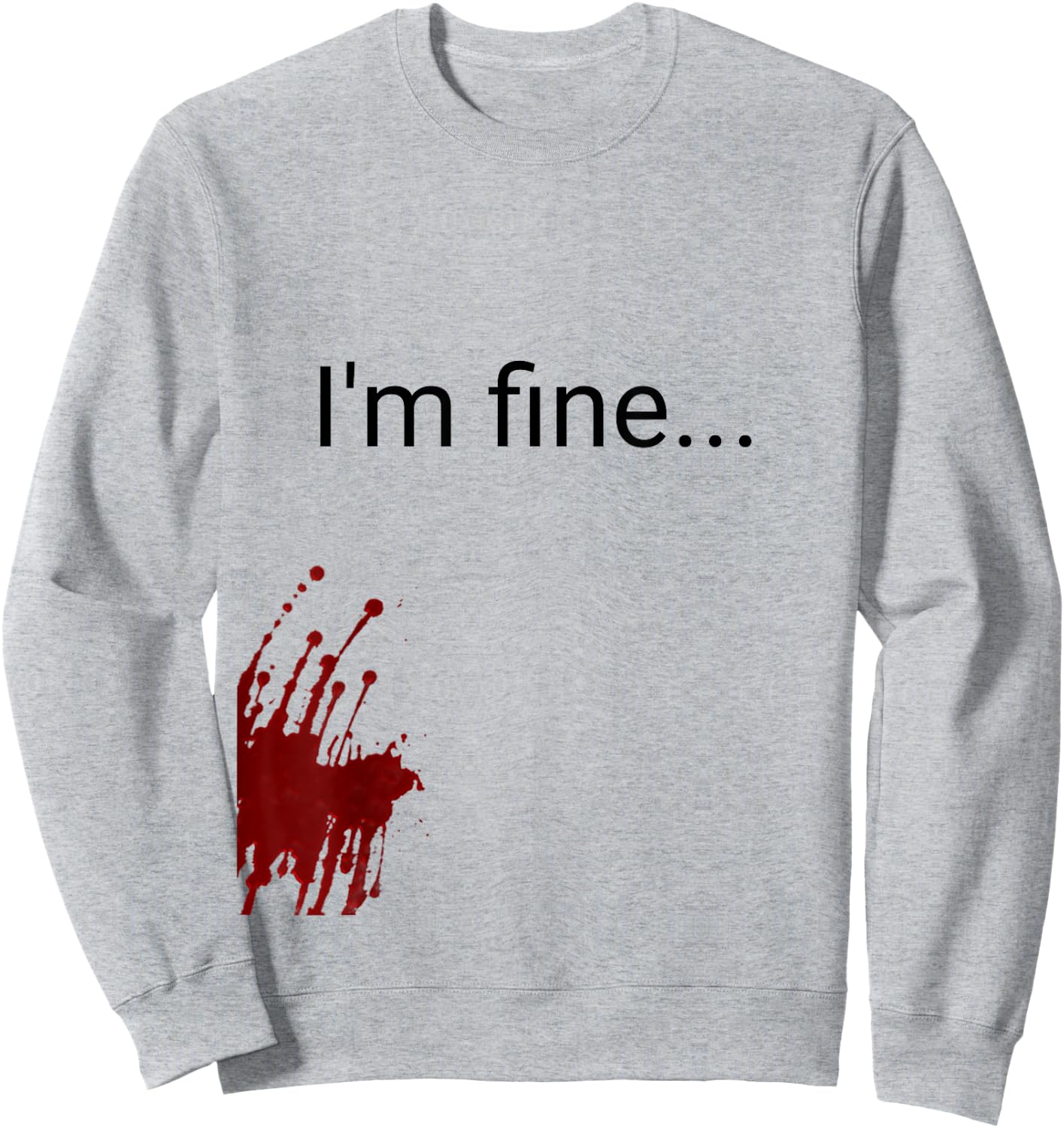 Halloween Zombie victim costume t Shirt men women Sweatshirt - Sweatshirt | Ash