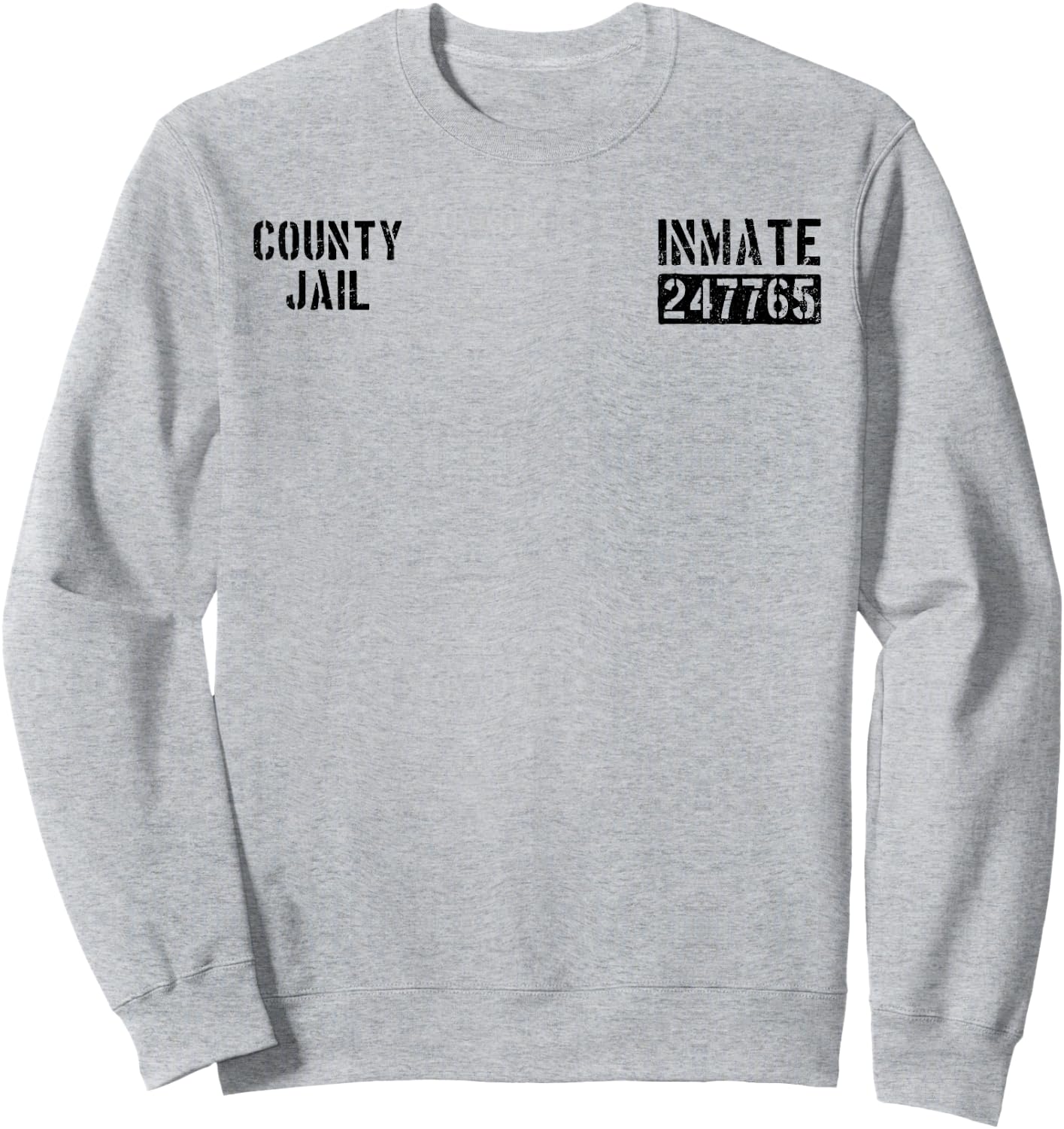 Inmate Of The Month Prisoner Costume Inmate County Jail Sweatshirt - Sweatshirt | Ash