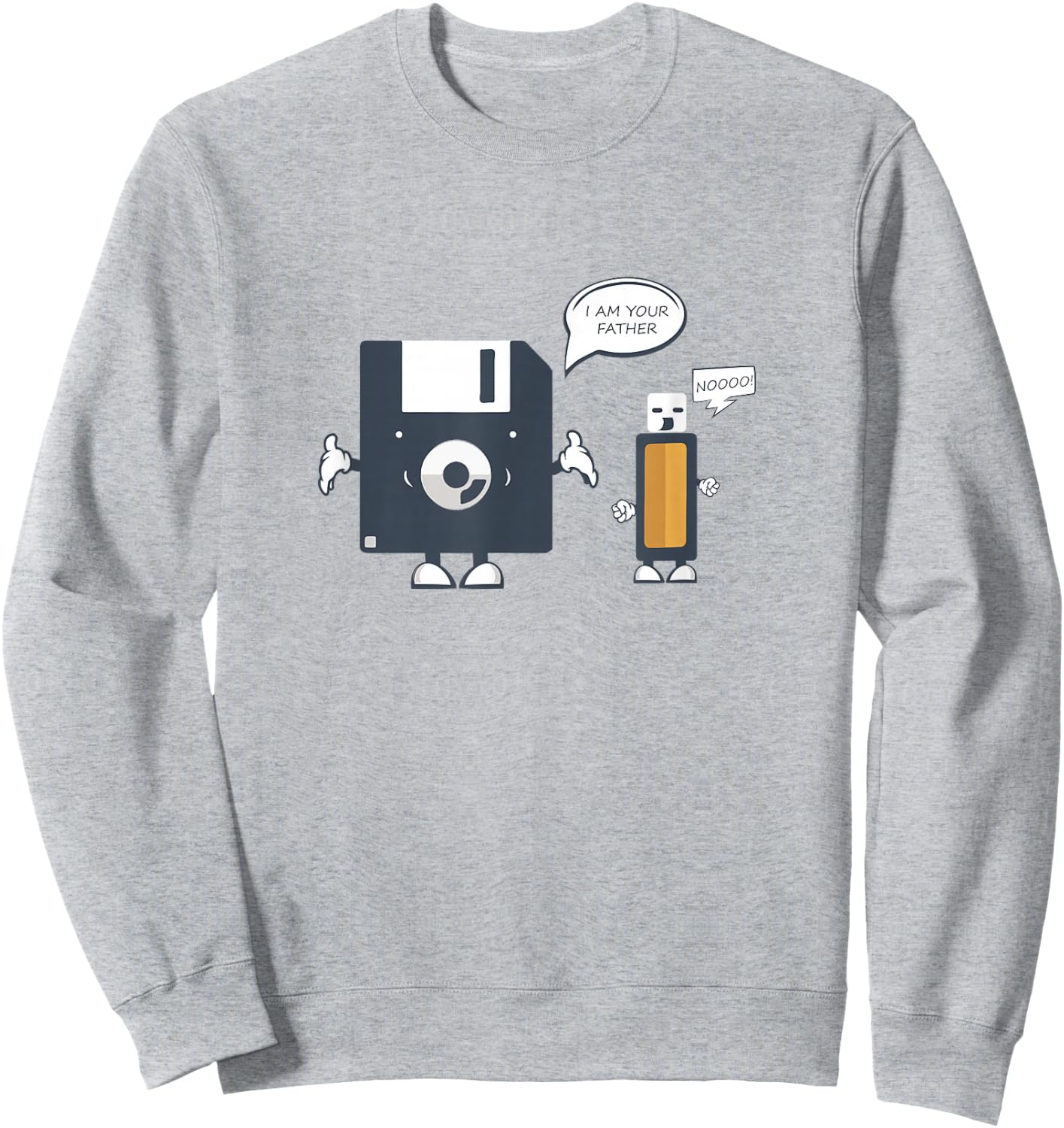 USB Floppy Disk I Am Your Father |Funny Nerd Geek Sweatshirt - Sweatshirt | Ash