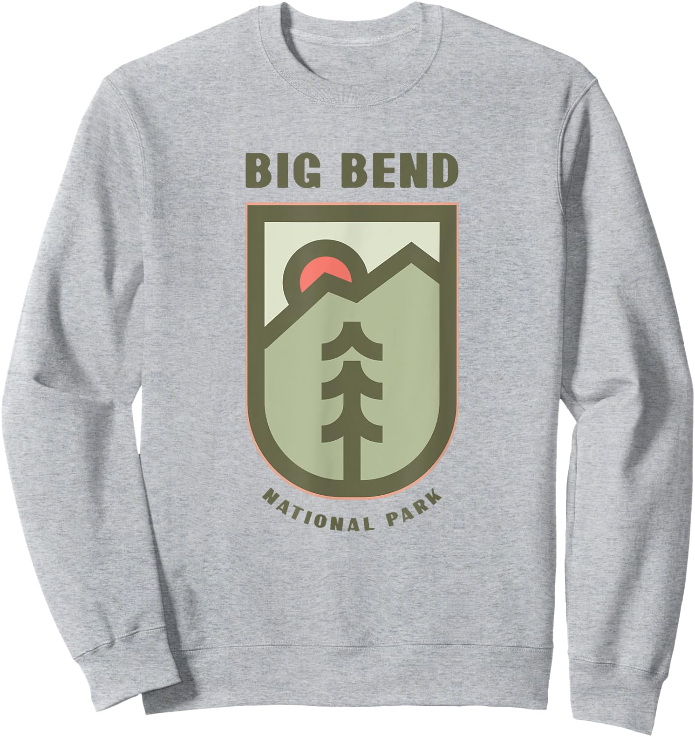 Family Vacation Design - Big Bend National Park Sweatshirt - Sweatshirt | Ash