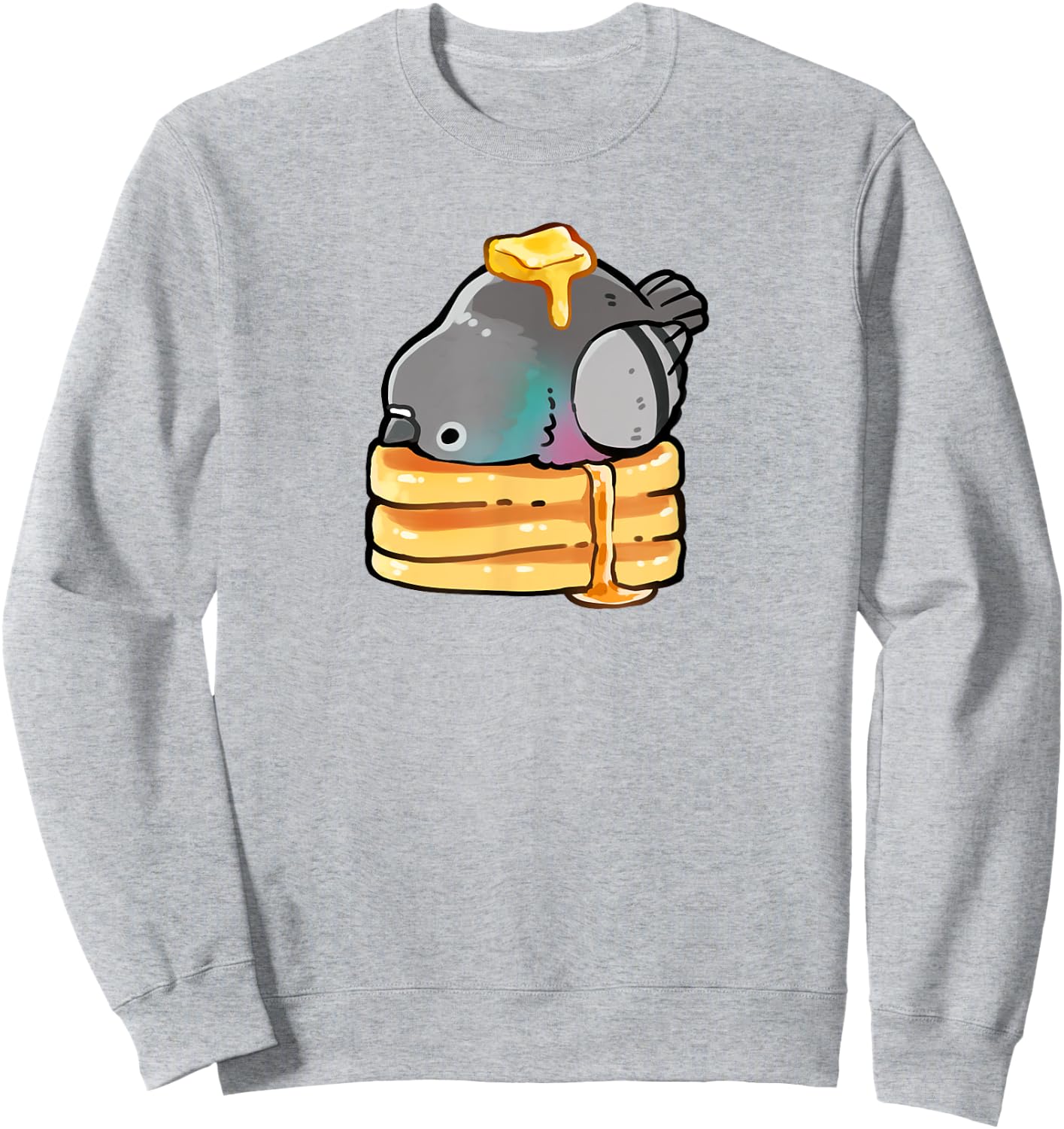 Pigeon Pancake (Common Pigeon) Sweatshirt - Sweatshirt | Ash