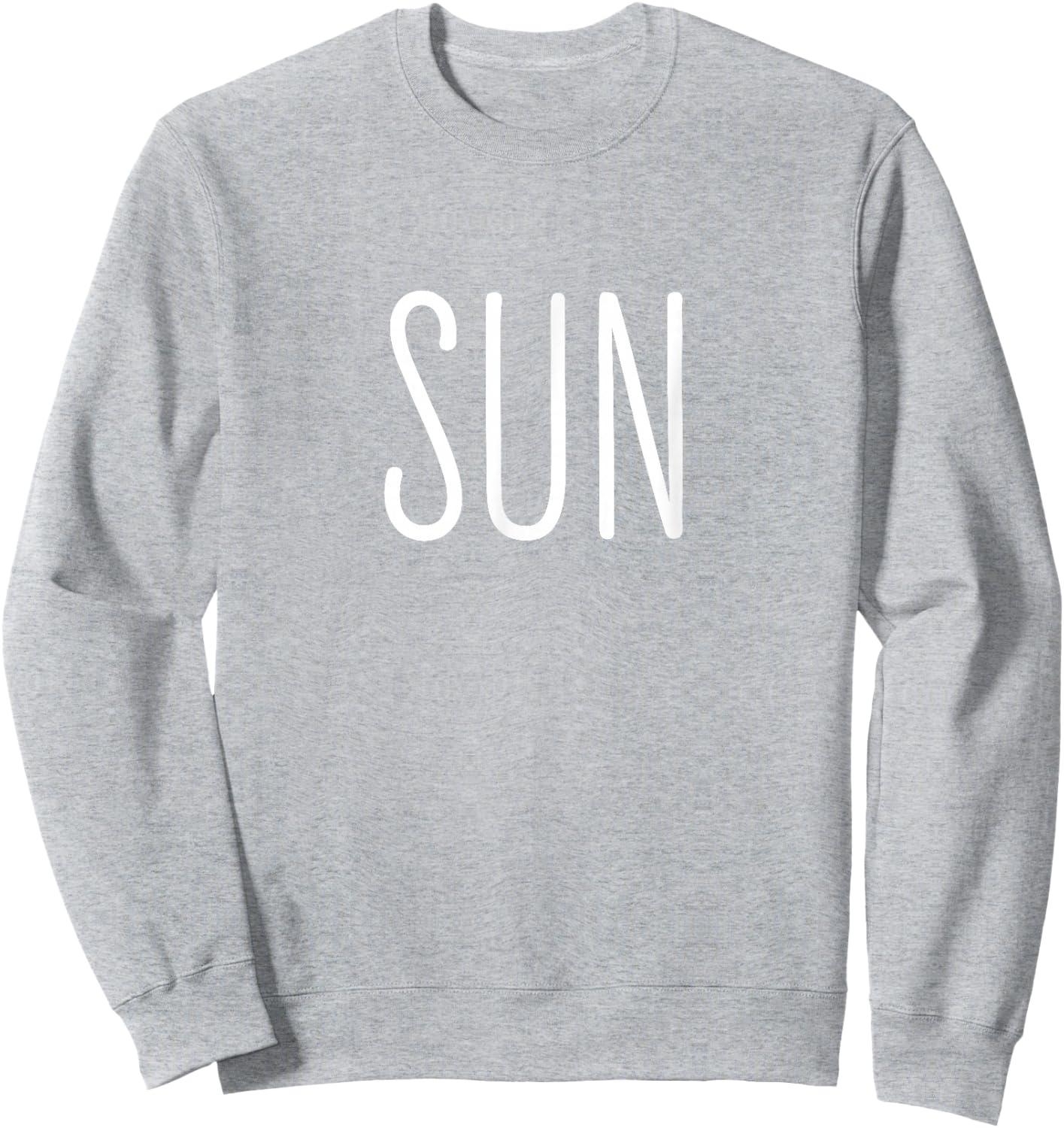 Funny US Solar Eclipse 2025 Sun Couples Costume Matching Sweatshirt - Sweatshirt | Ash
