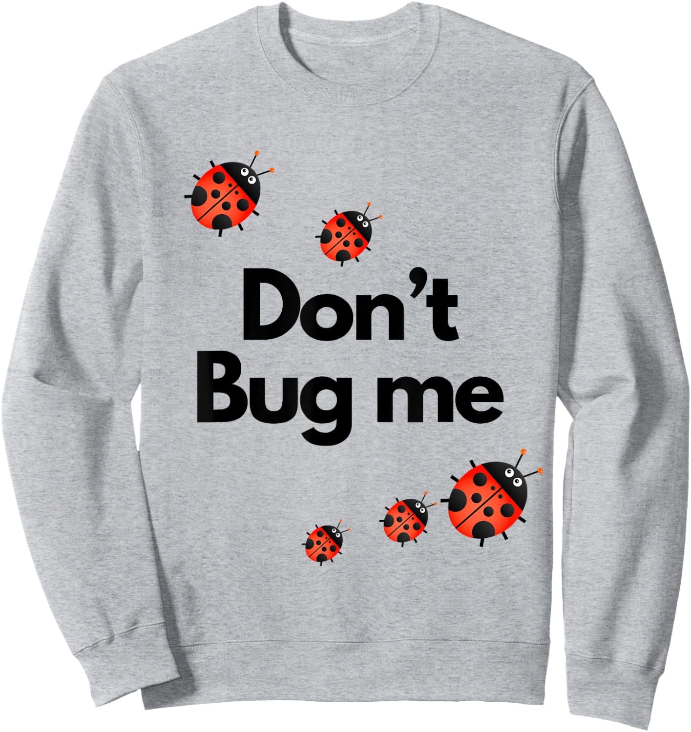 Don't Bug Me Funny Shirt - Ladybug Family Insect Sweatshirt - Sweatshirt | Ash