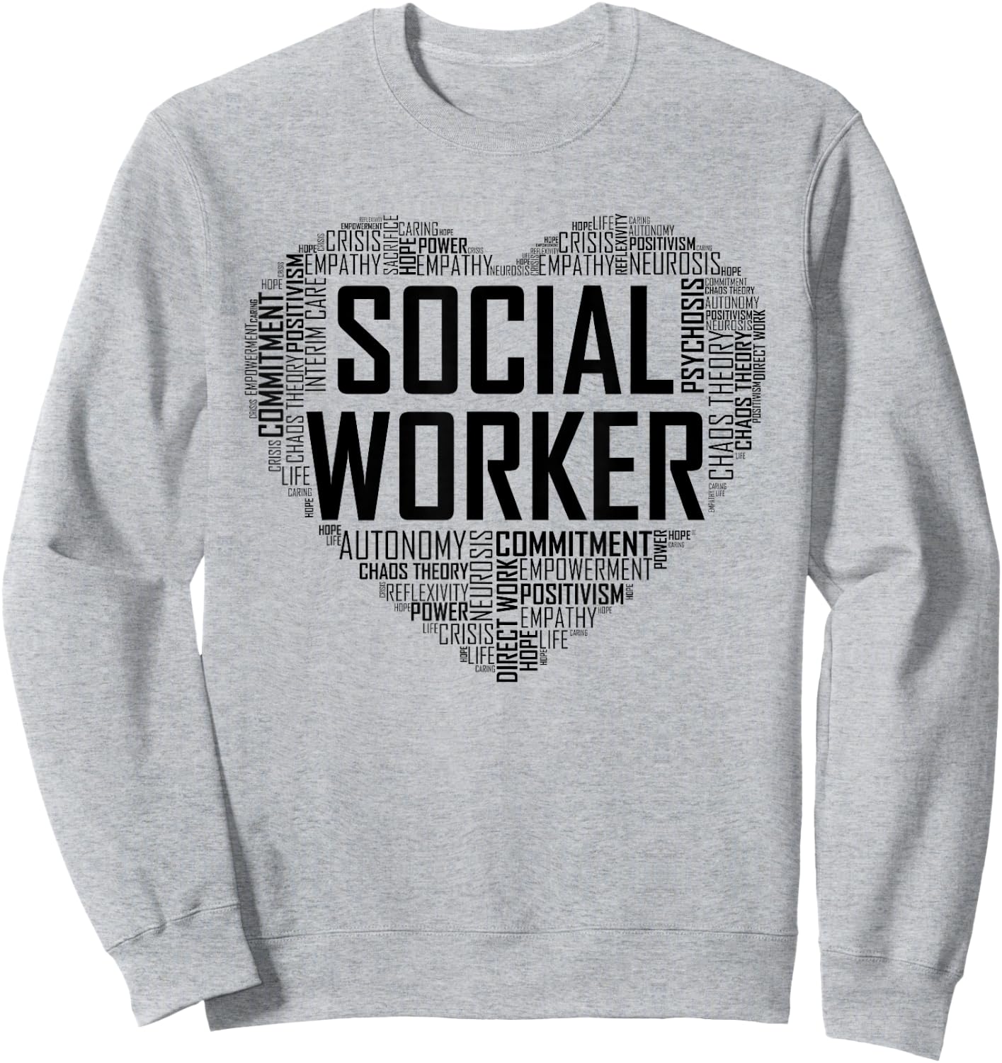 Social Worker Gift Month Love Sweatshirt - Sweatshirt | Ash