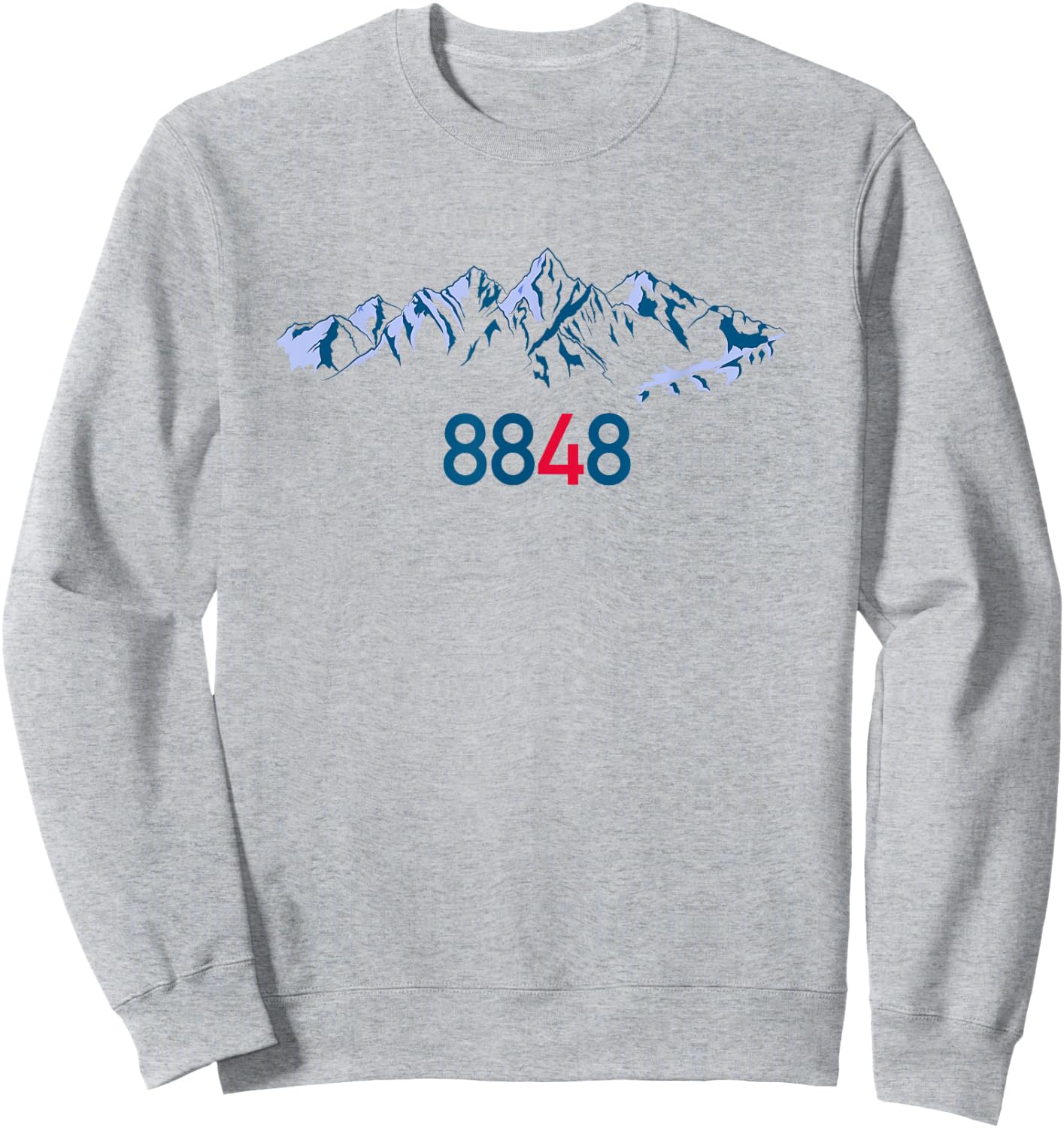 Mount Everest 8848 Sagarmatha Mountaineer Adventure Sweatshirt - Sweatshirt | Ash
