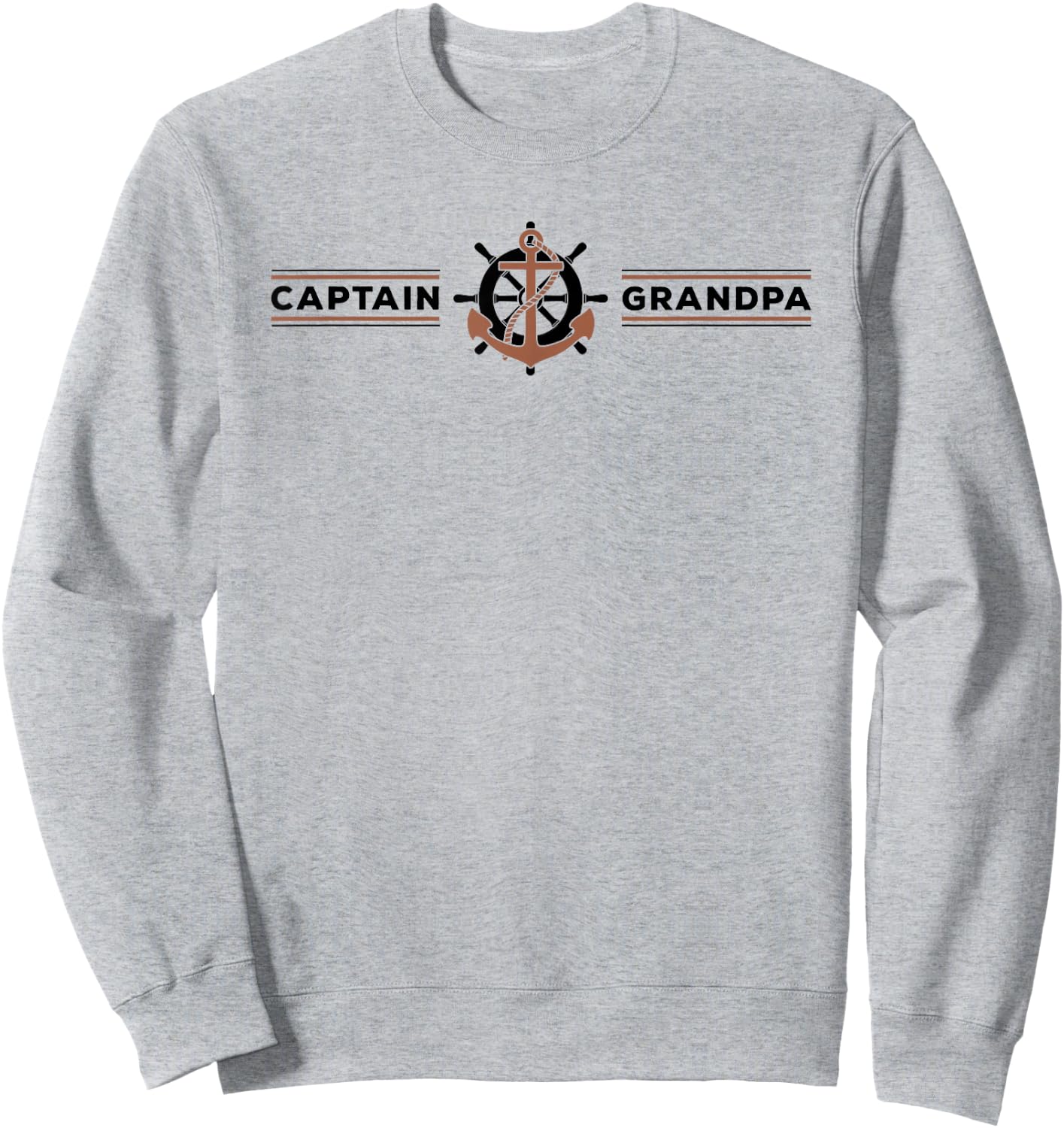 JK Family Bootfahren Design Men's Nautical Grandfather Grandchild , Grey, Small, Short Sleeve Sweatshirt - Sweatshirt | Ash