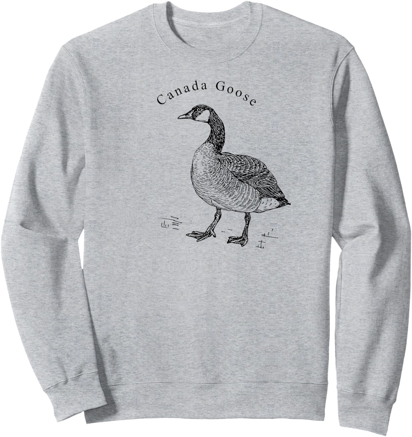 Canadian Goose Standing Waterfowl Lover Sweatshirt - Sweatshirt | Ash