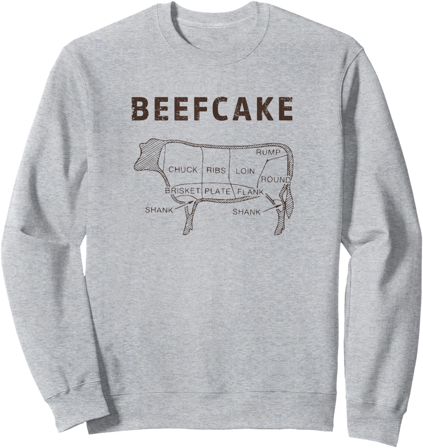 BEEFCAKE Butcher Beef Cake Chef Sweatshirt - Sweatshirt | Ash